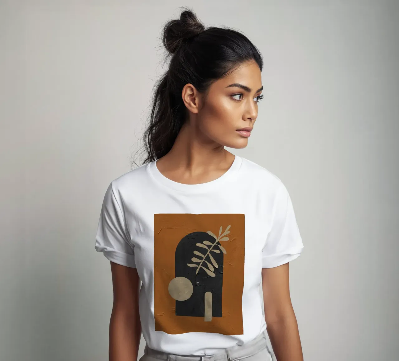 Aarde en structuur - Abstracte compositie t-shirt van Whole©