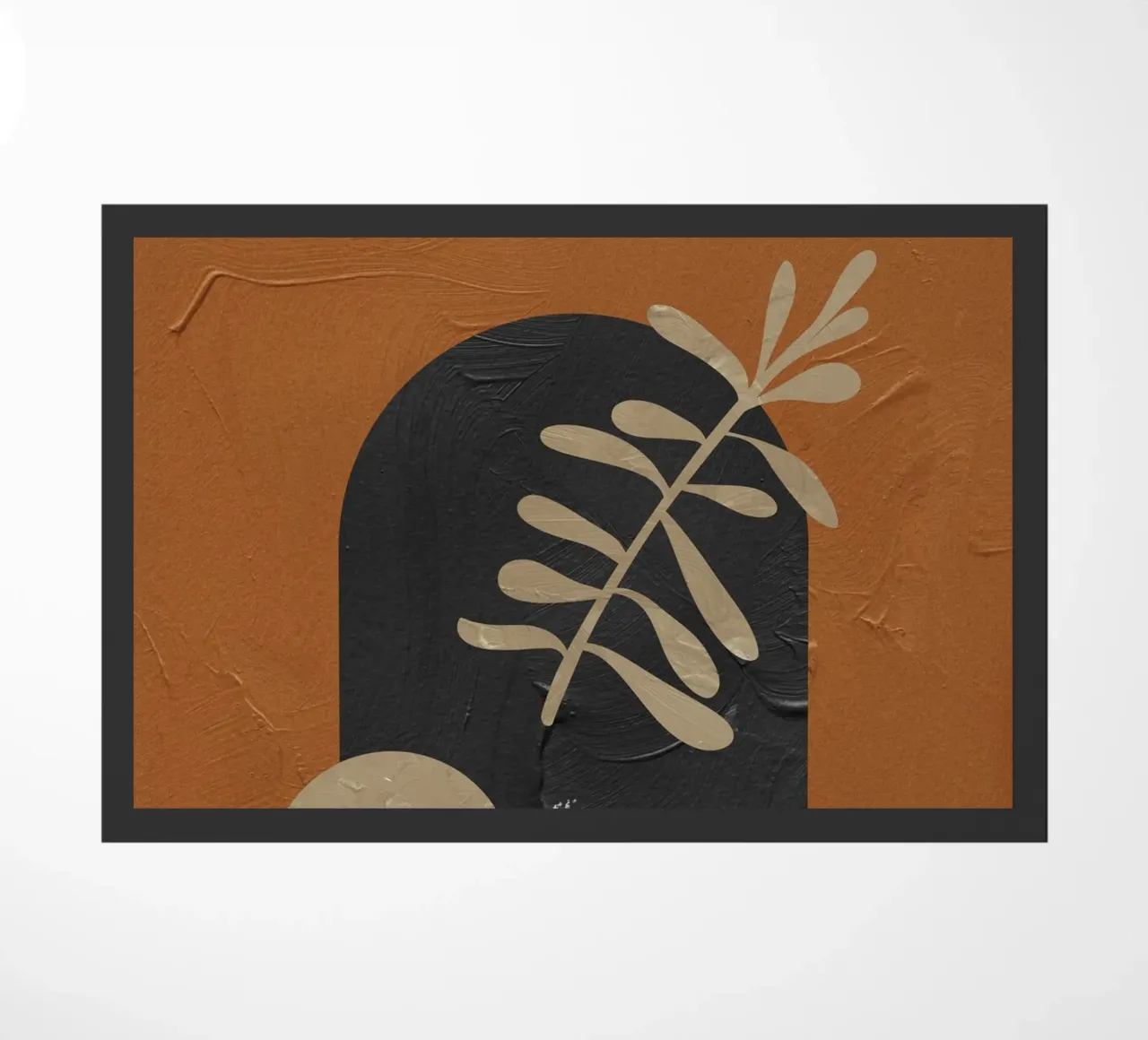 Aarde en structuur - Abstracte compositie deurmat van Whole©