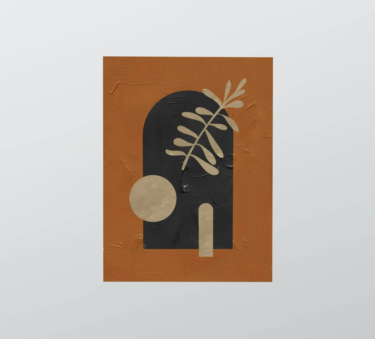 Aarde en structuur - Abstracte compositie sticker van Whole©