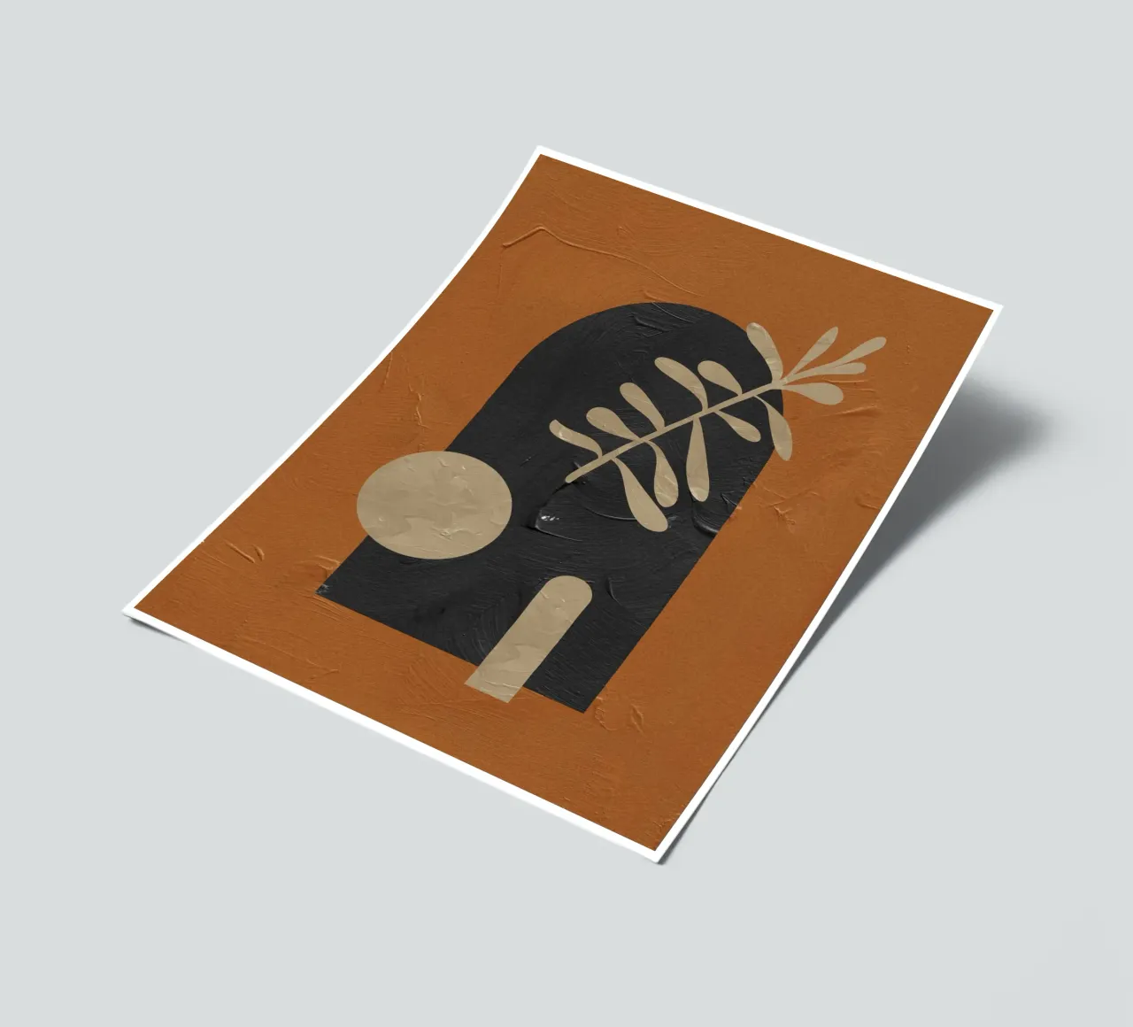 Aarde en structuur - Abstracte compositie stickervel van Whole©