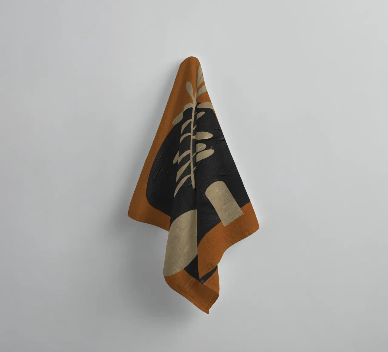 Aarde en structuur - Abstracte compositie badhanddoek van Whole©