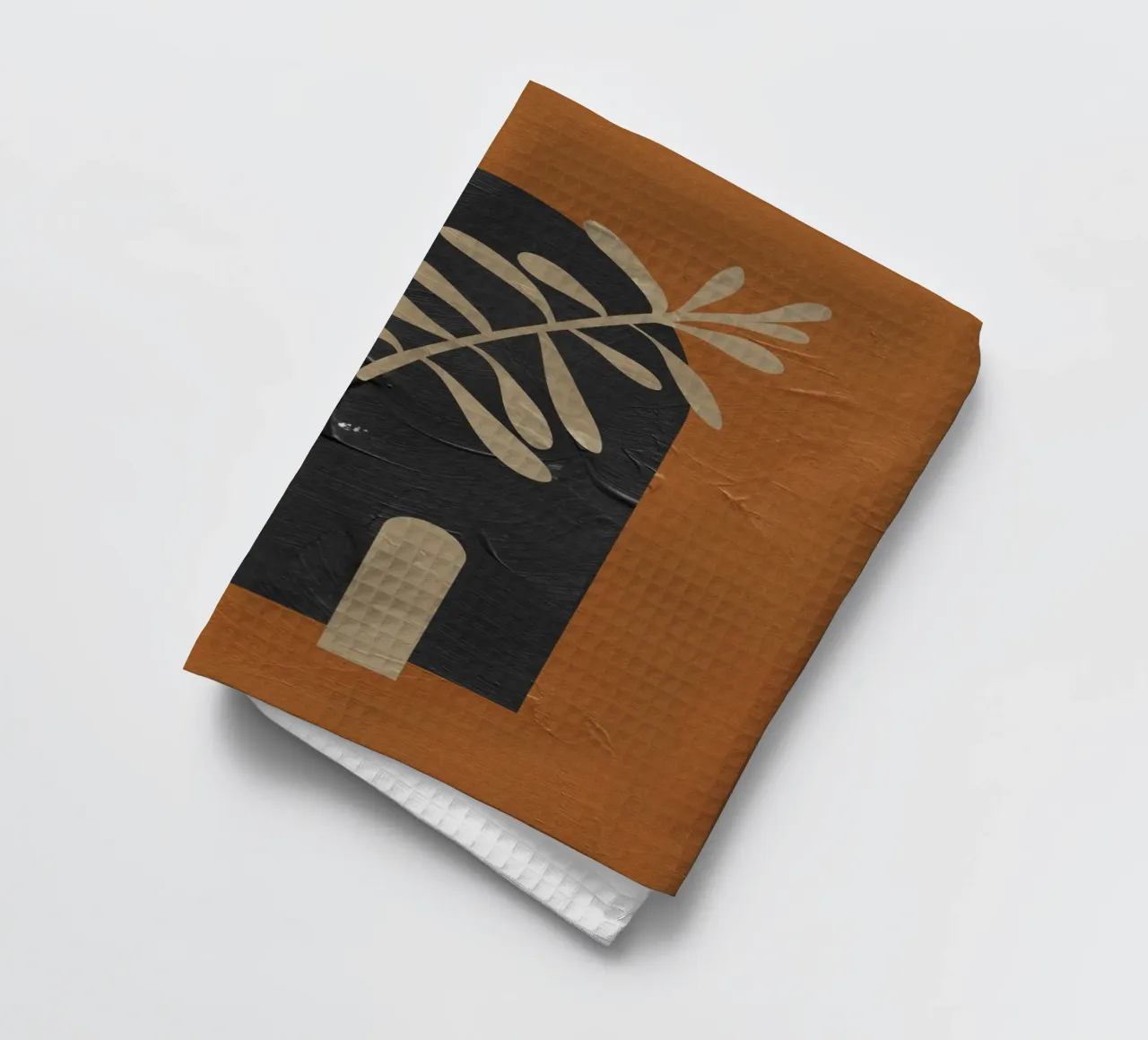 Aarde en structuur - Abstracte compositie theedoek van Whole©