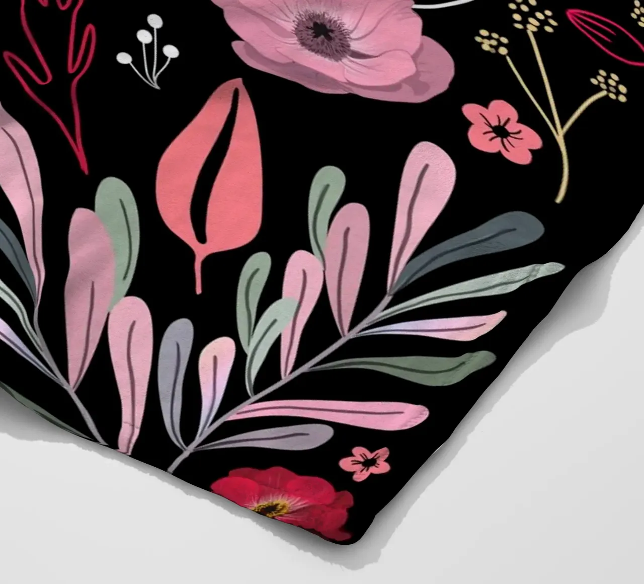 Fearless Quote Mirrored Flowers coperta in pile da anisillustration