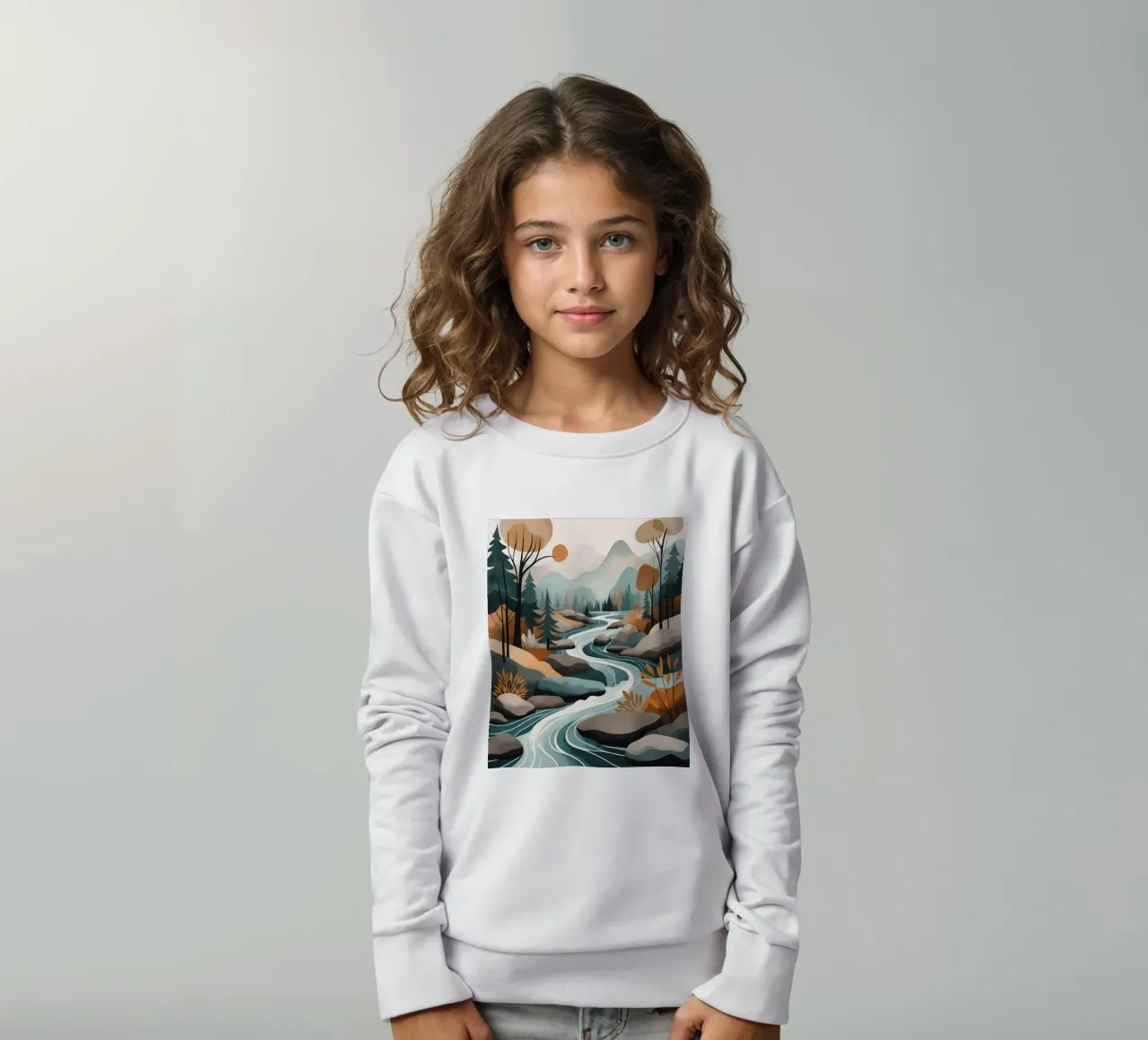 Flusso fluviale sereno felpa bambino da Artistic-shop