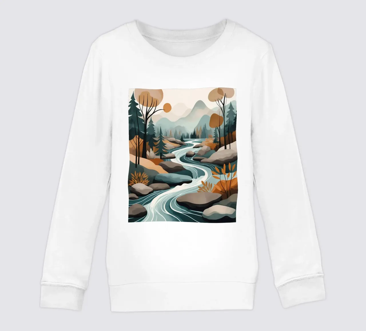 Flusso fluviale sereno felpa bambino da Artistic-shop