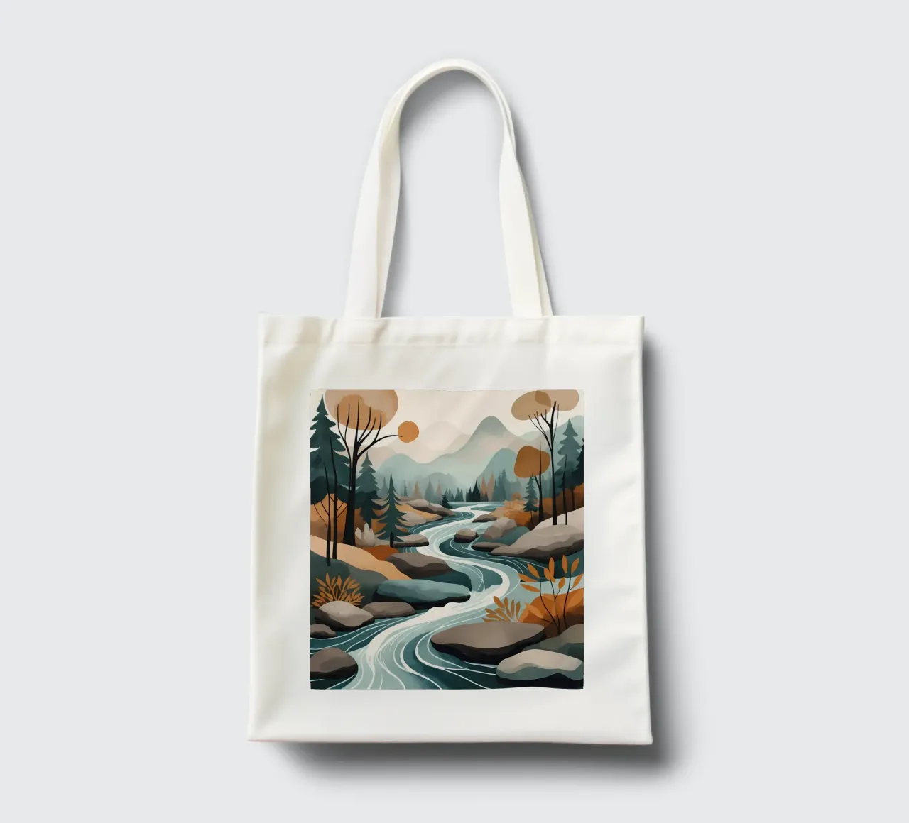 Serene River Flow tote bag by Artistic-shop