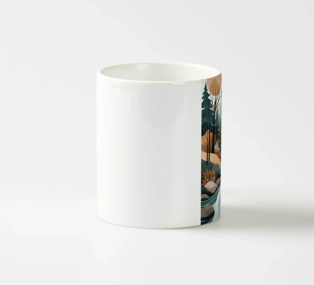Flusso fluviale sereno tazza in ceramica da Artistic-shop