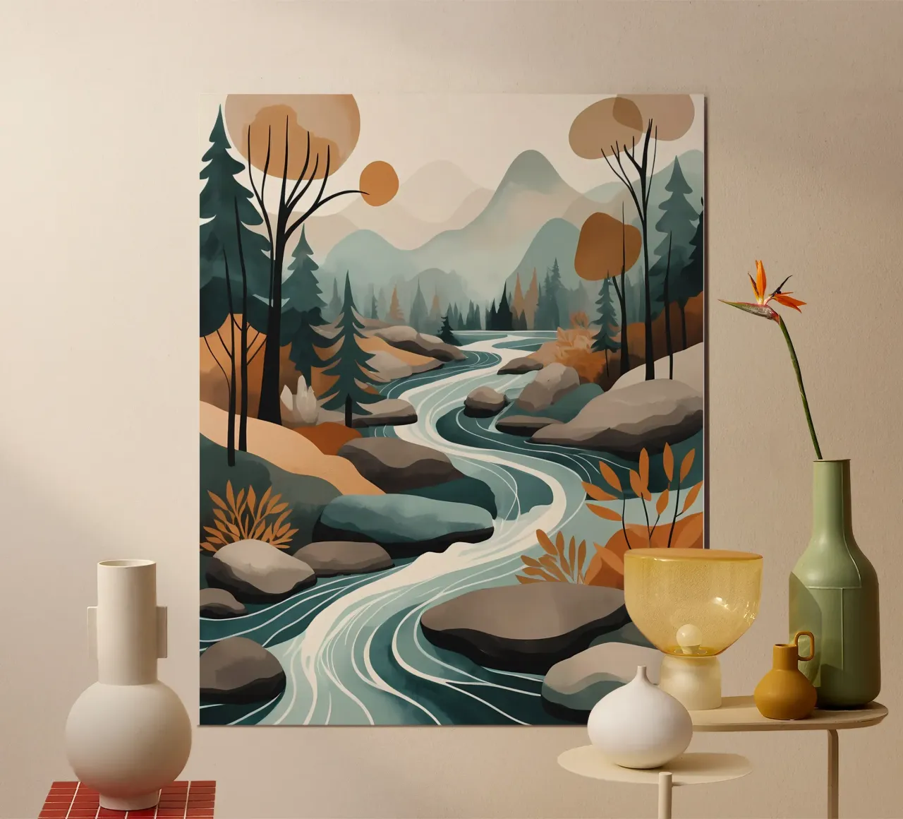 Serene River Flow Hahnemühle von Artistic-shop