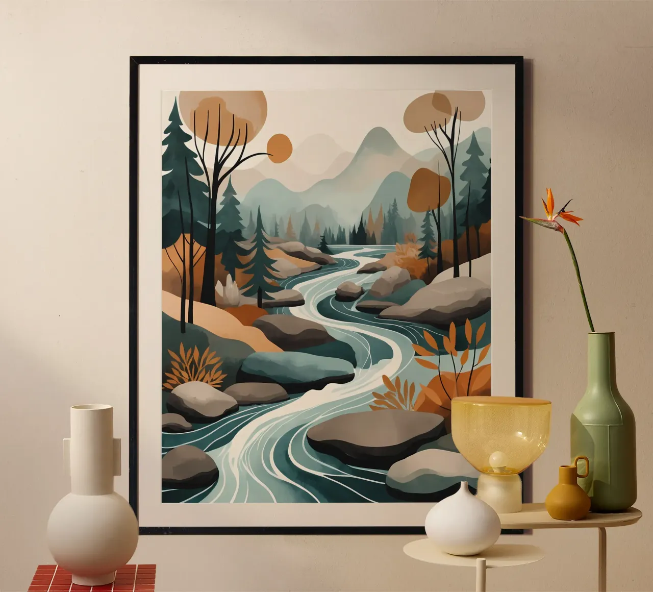 Serene River Flow Hahnemühle von Artistic-shop