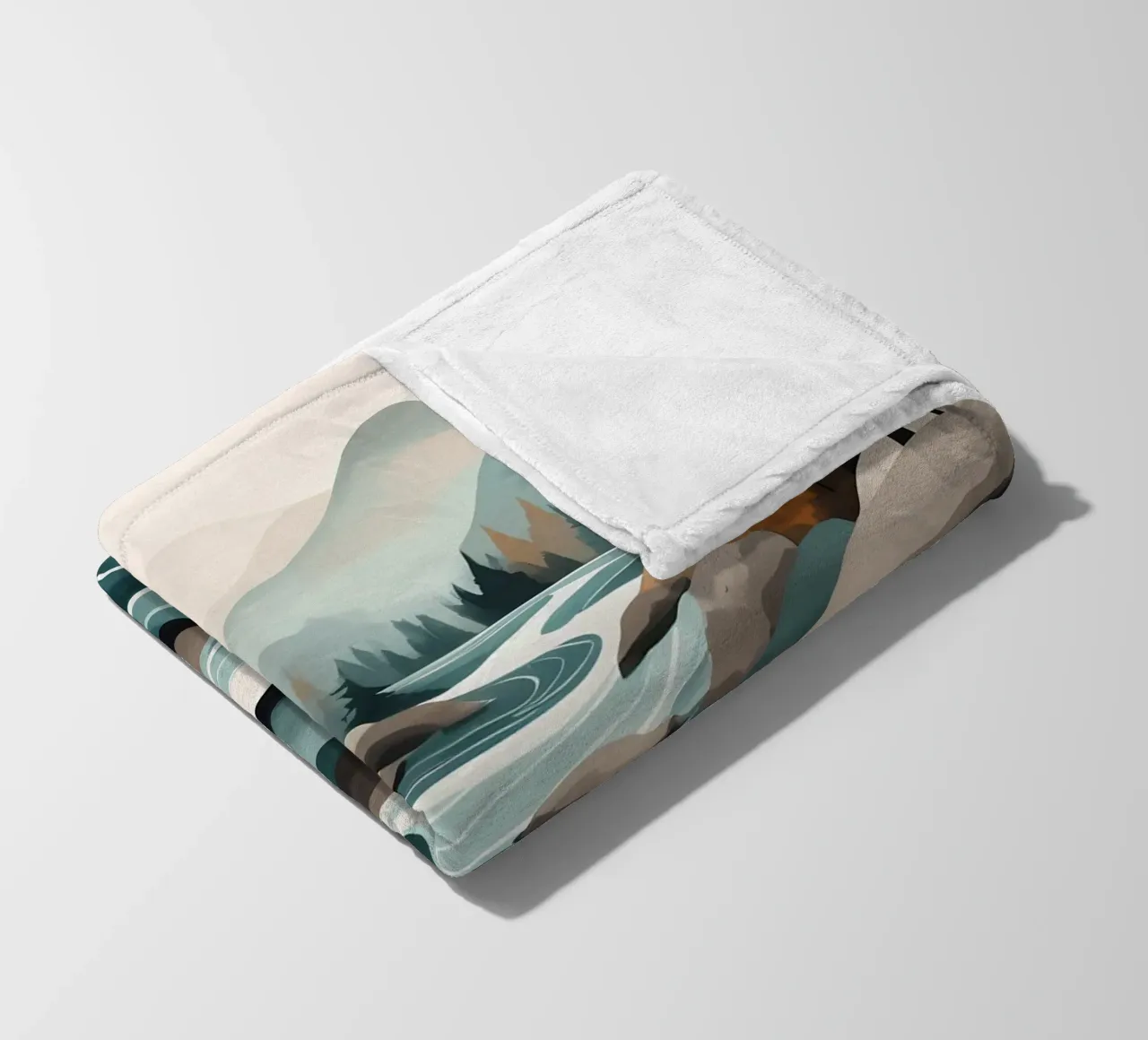 Flusso fluviale sereno coperta in pile da Artistic-shop