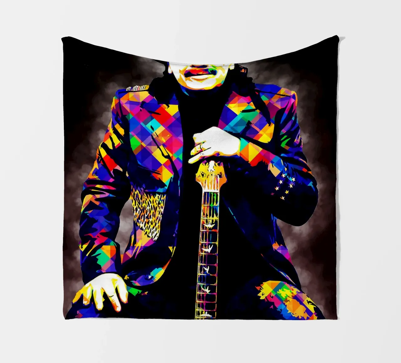 Art of Santana fleece blanket by neonartroom