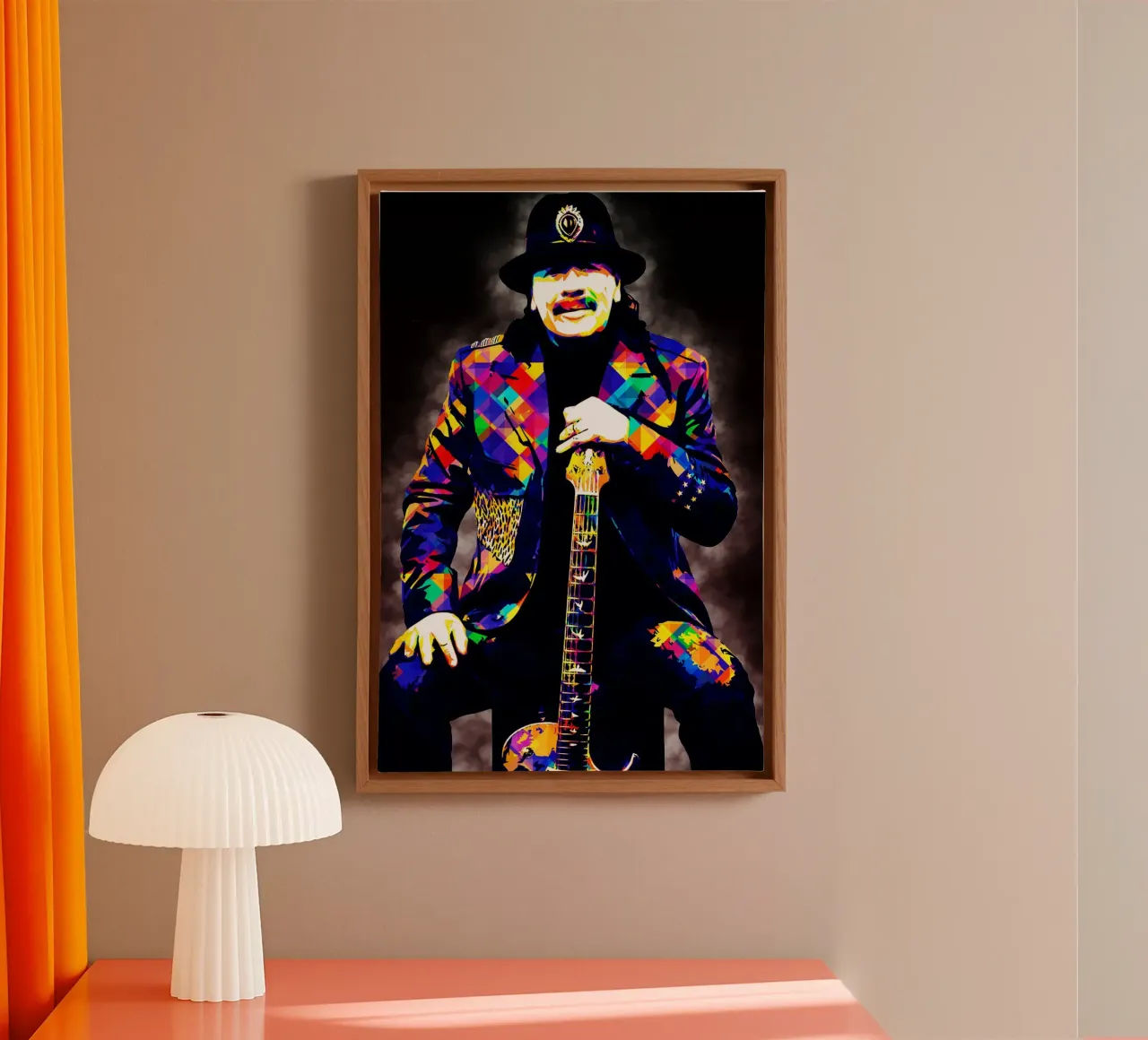 Art of Santana canvas by neonartroom