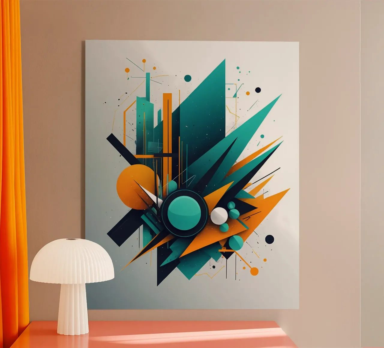 Stedelijk abstract acryl van Artistic-shop
