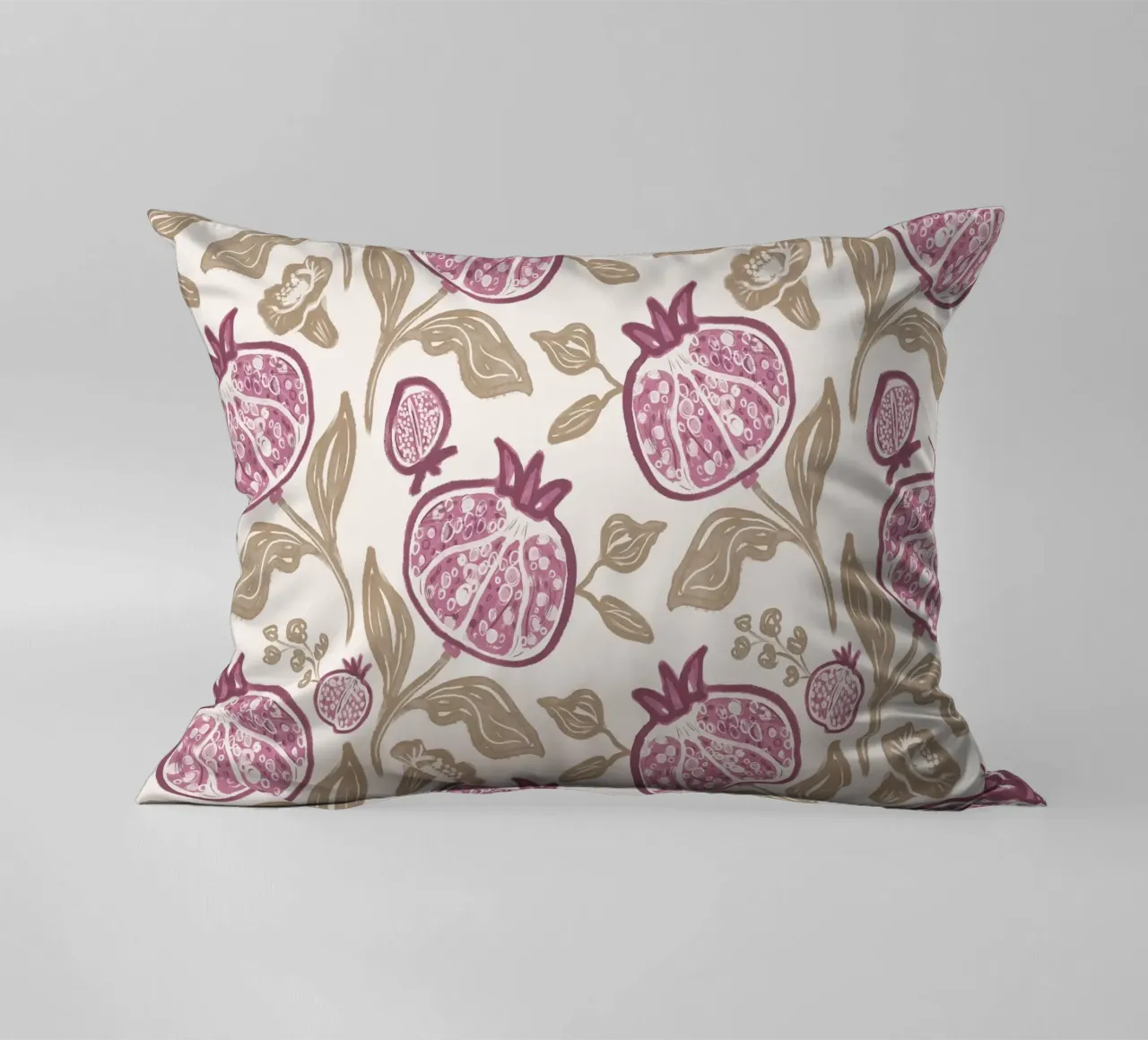 Pomegranates Pattern cuscino da anisillustration