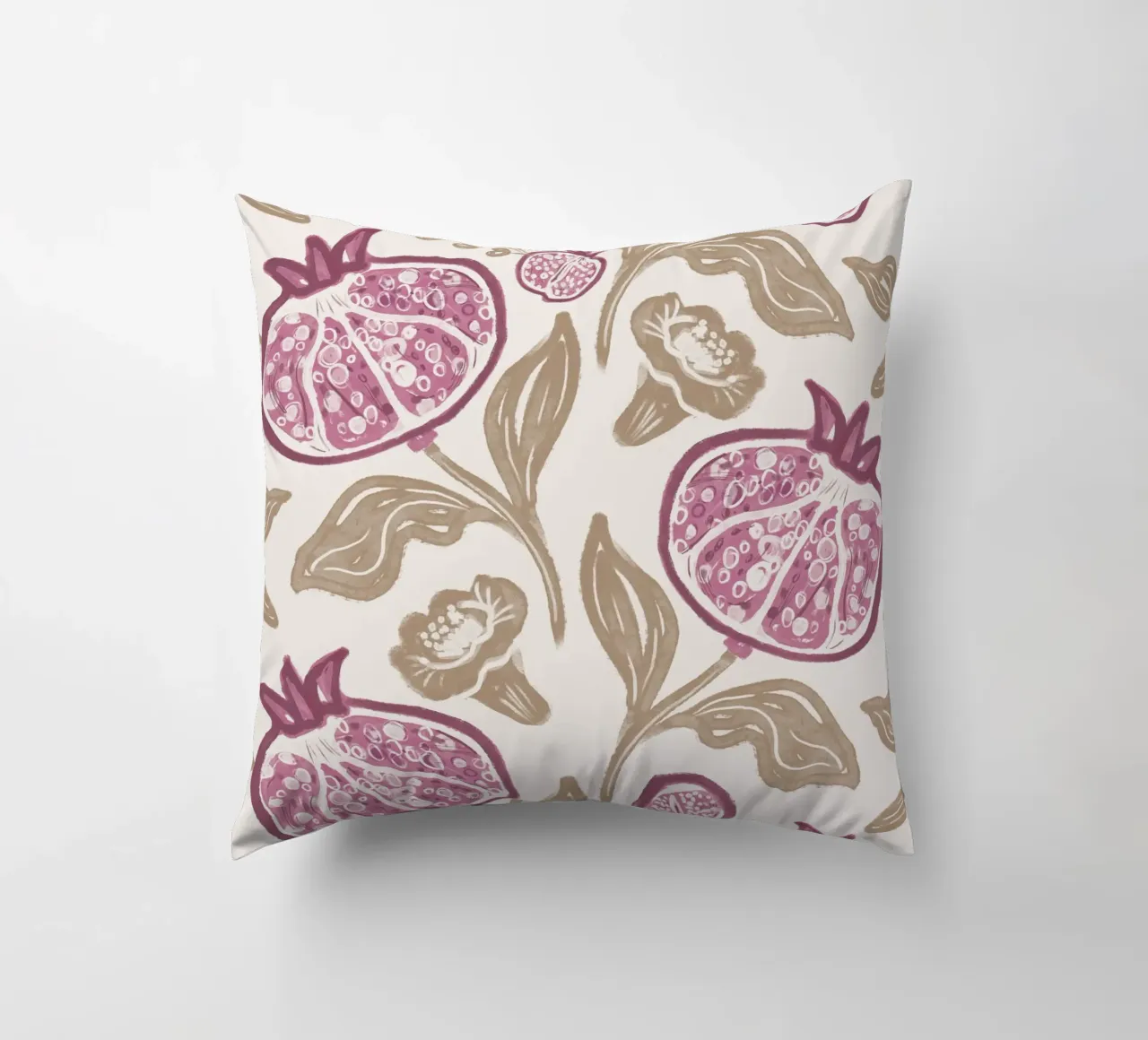 Pomegranates Pattern cuscino da anisillustration