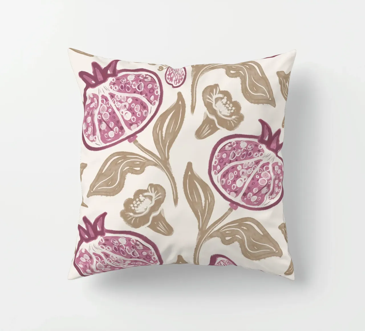 Pomegranates Pattern cuscino da anisillustration