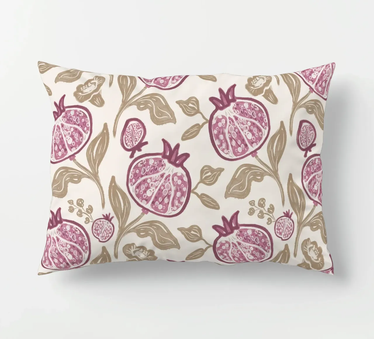 Pomegranates Pattern cuscino da anisillustration