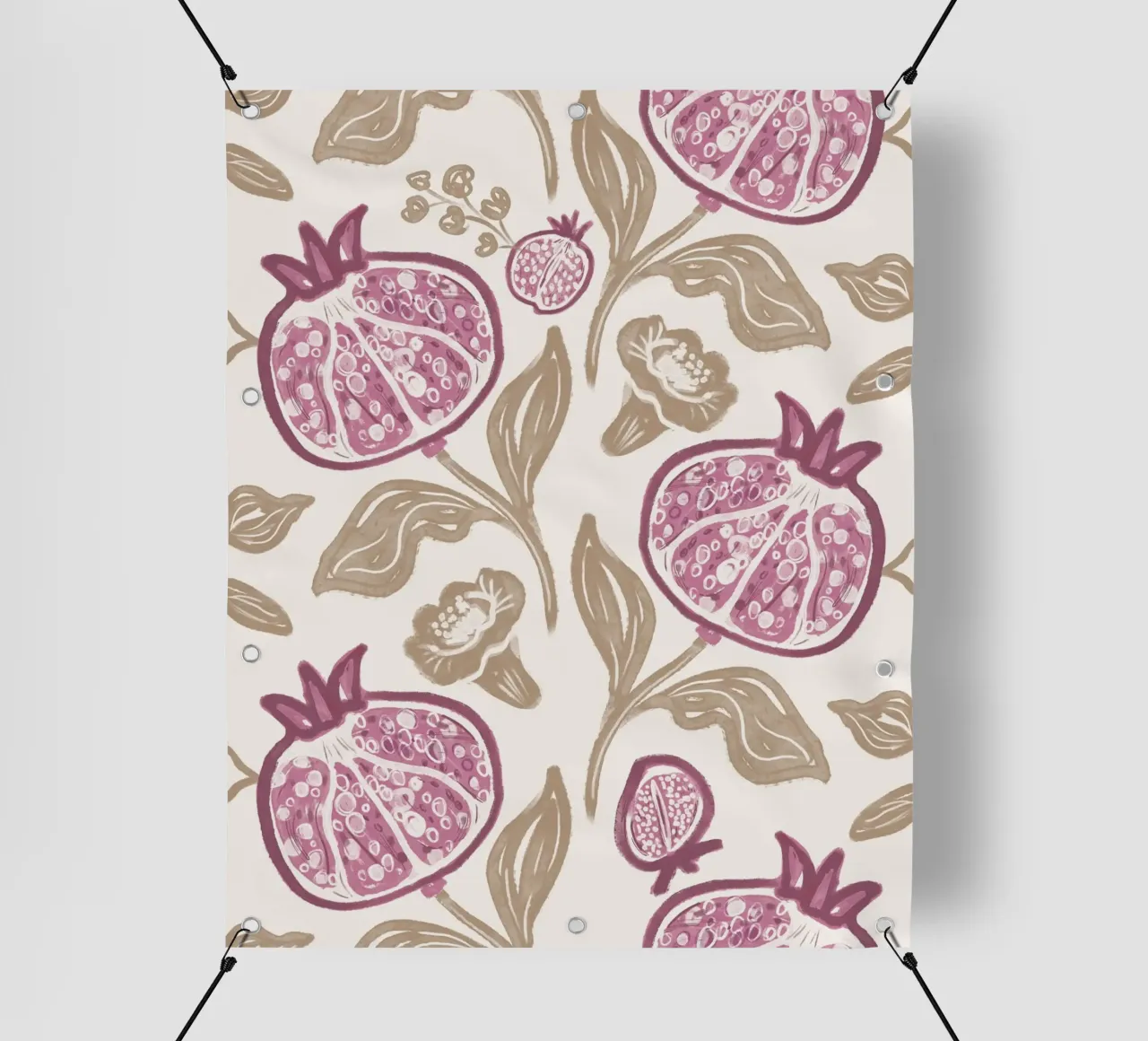 Pomegranates Pattern telo in pvc da anisillustration