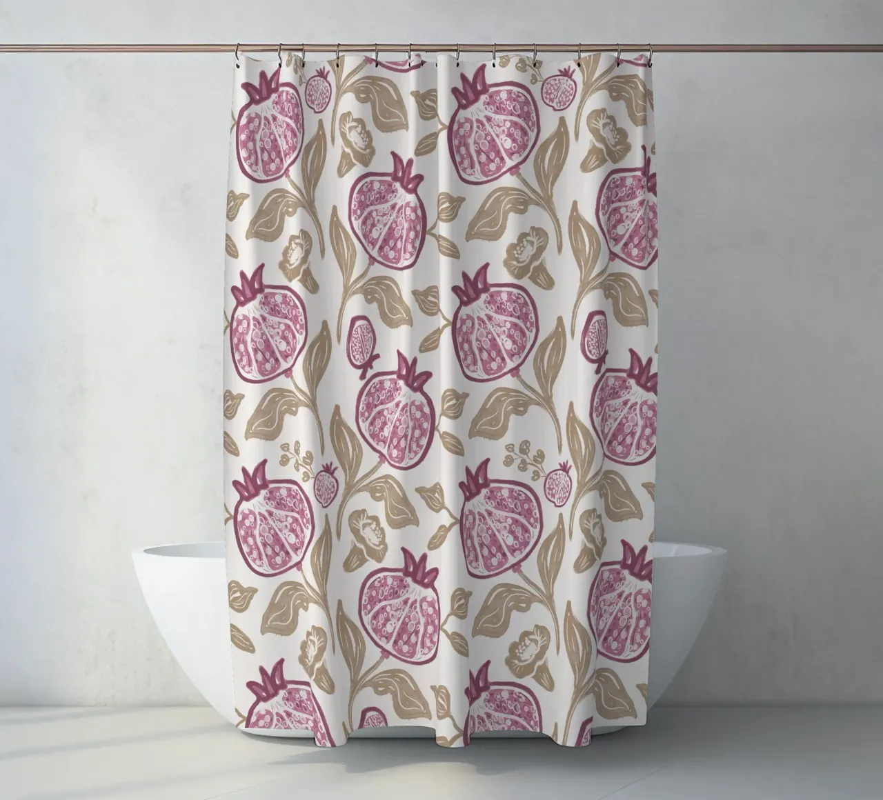 Pomegranates Pattern tenda da doccia da anisillustration