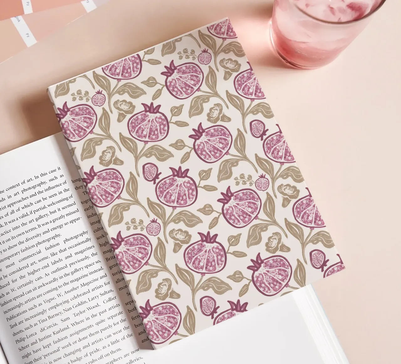 Pomegranates Pattern notebook by anisillustration