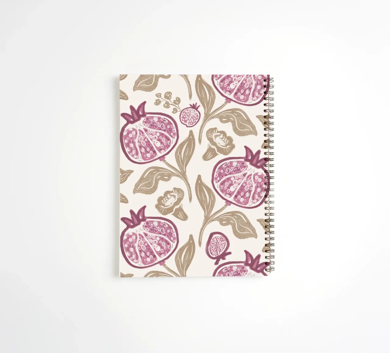 Pomegranates Pattern spiral notebook by anisillustration