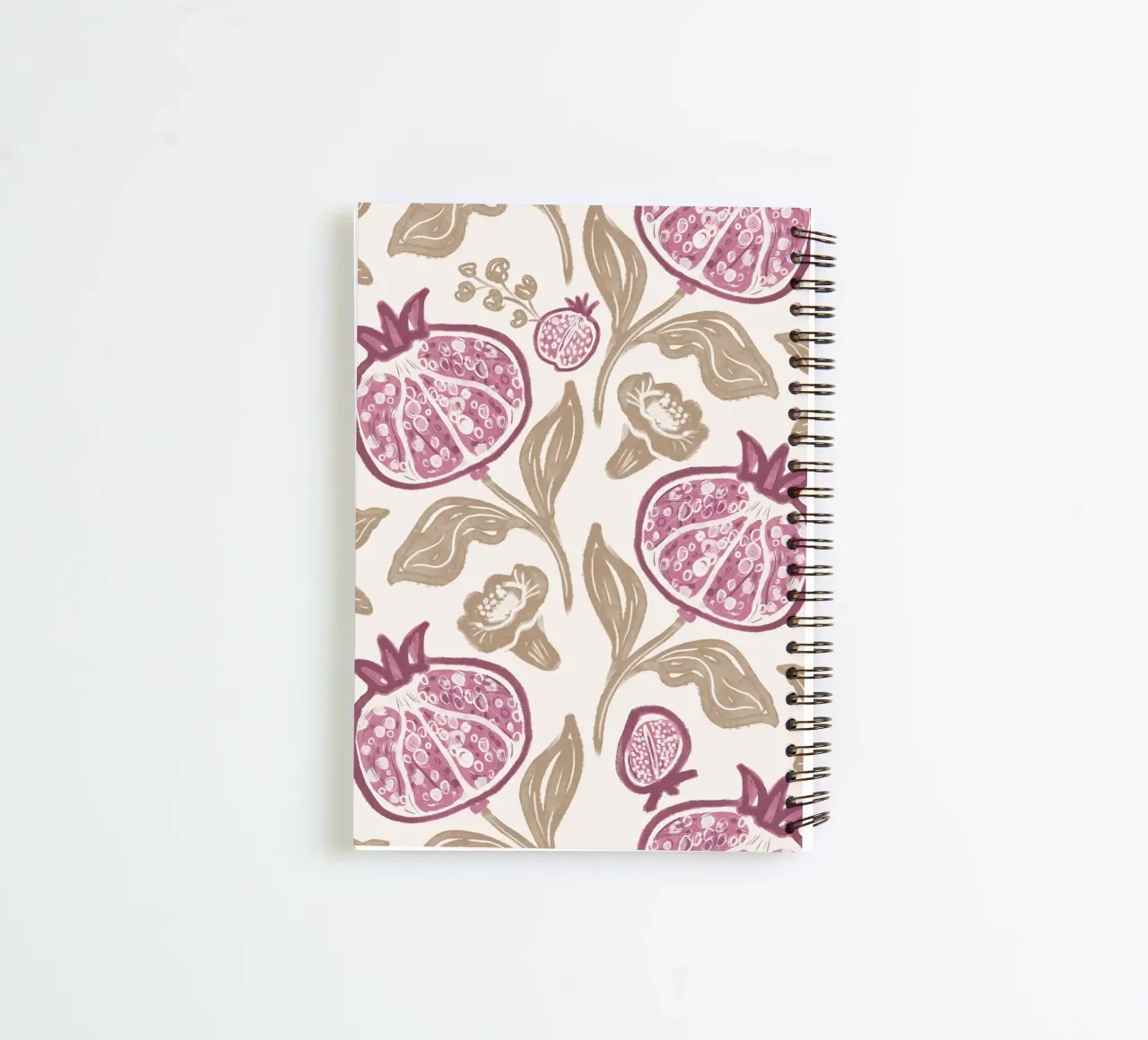 Pomegranates Pattern spiral notebook by anisillustration