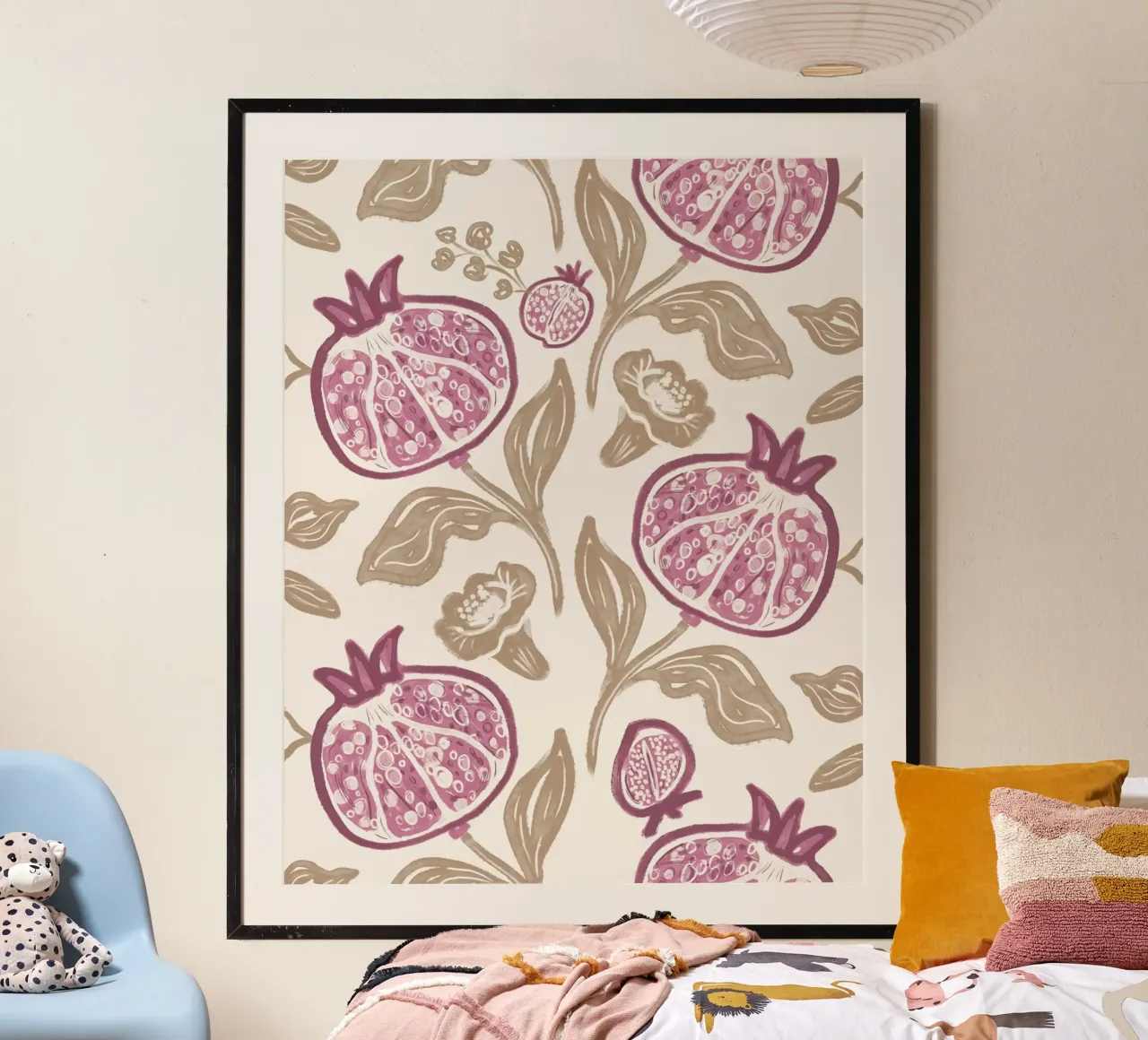 Pomegranates Pattern carta hahnemühle da anisillustration