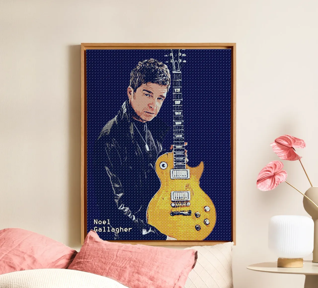Arte di Noel Gallagher tela con Cornice a cassetta da neonartroom