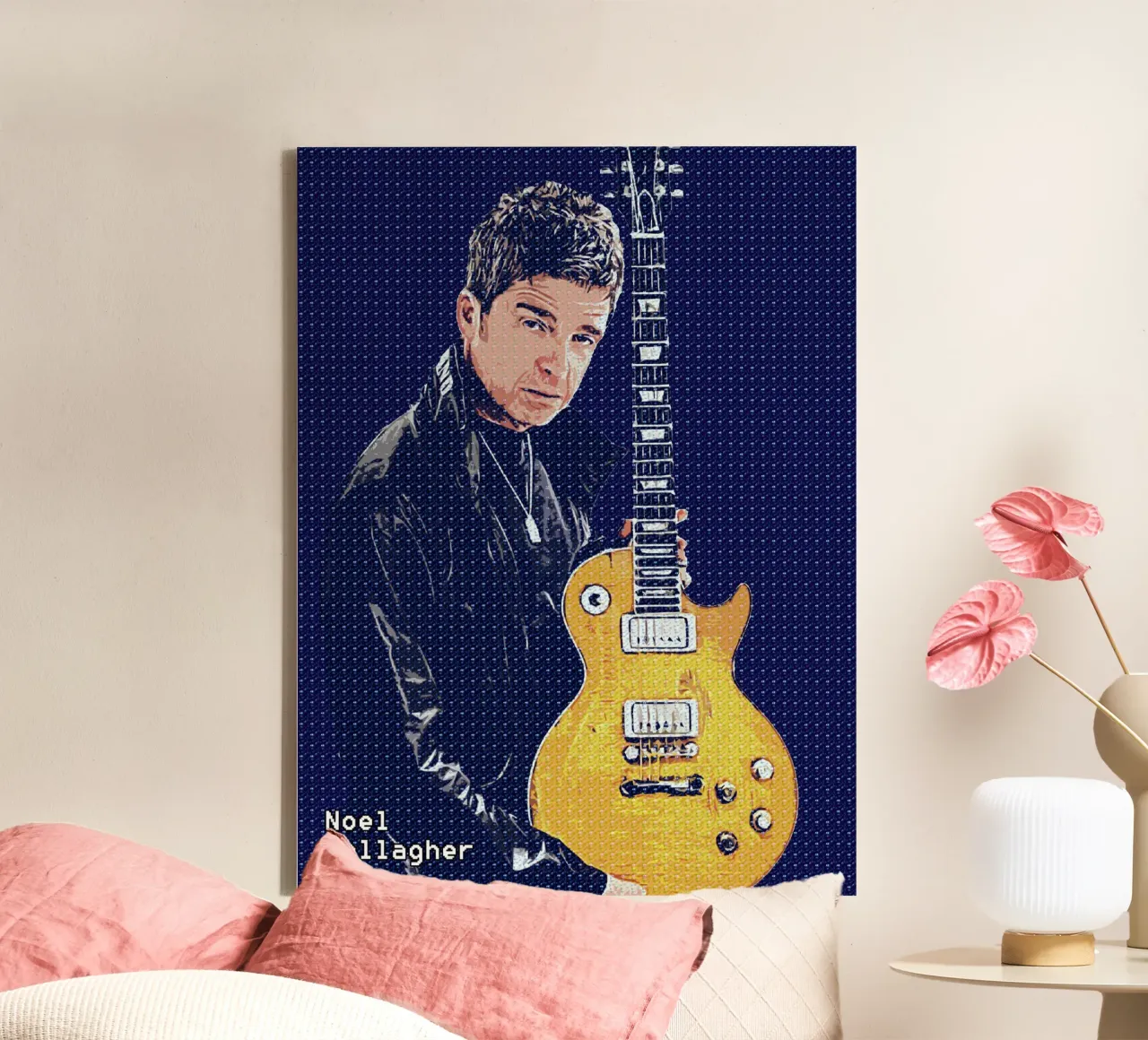 Arte di Noel Gallagher tela con Cornice a cassetta da neonartroom