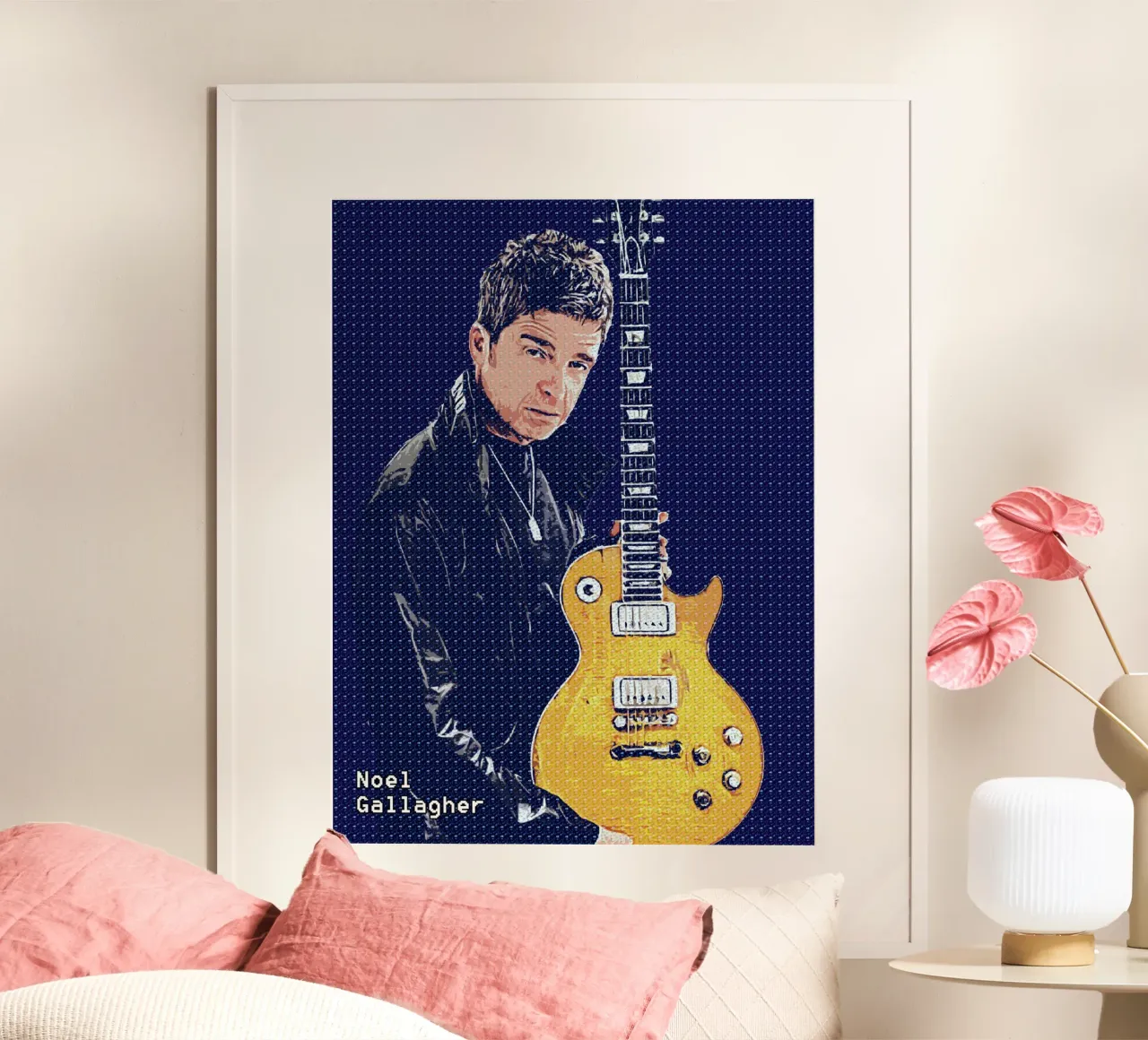 Arte di Noel Gallagher poster con telaio in alluminio da neonartroom