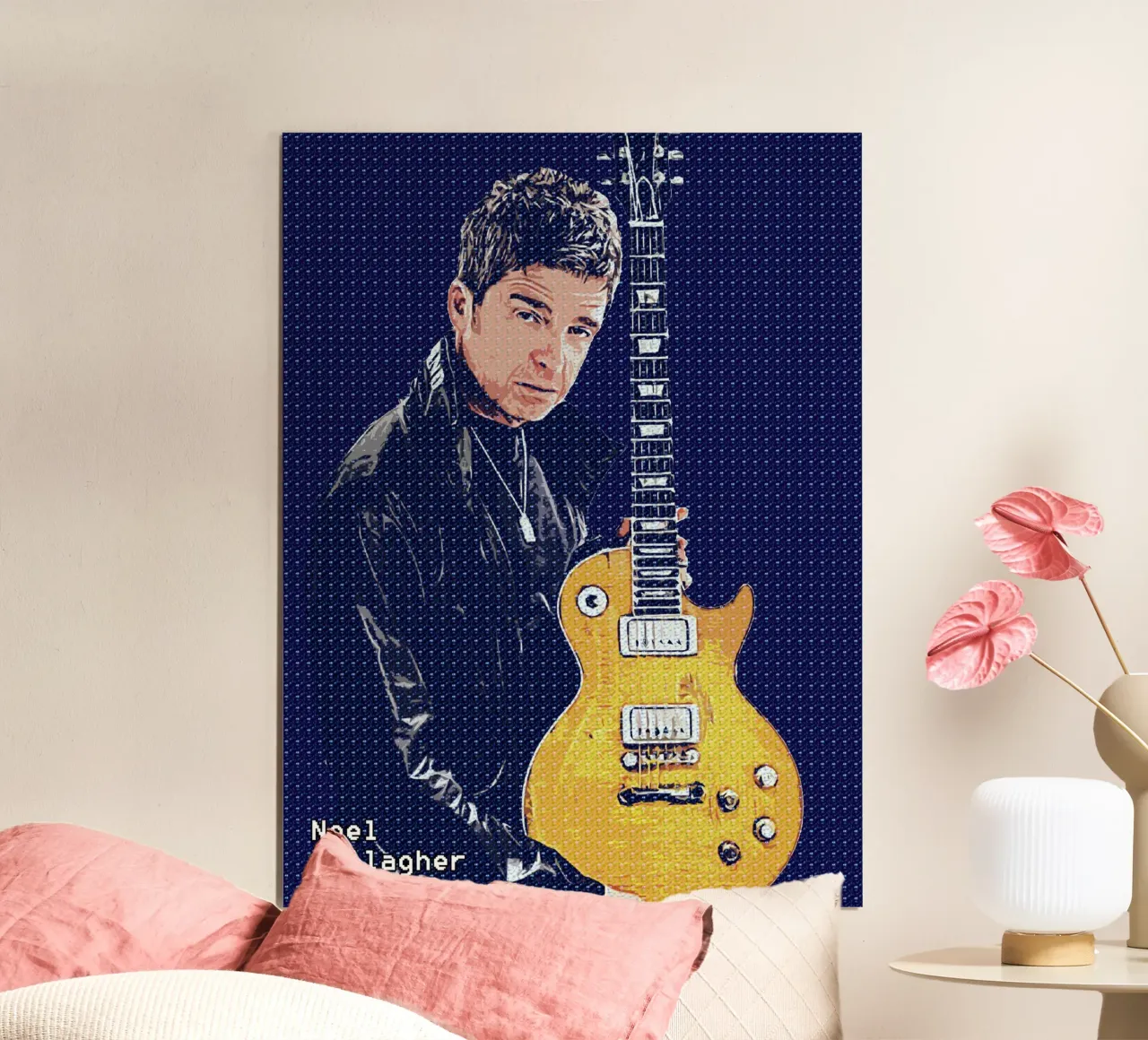 Arte di Noel Gallagher poster con telaio in alluminio da neonartroom