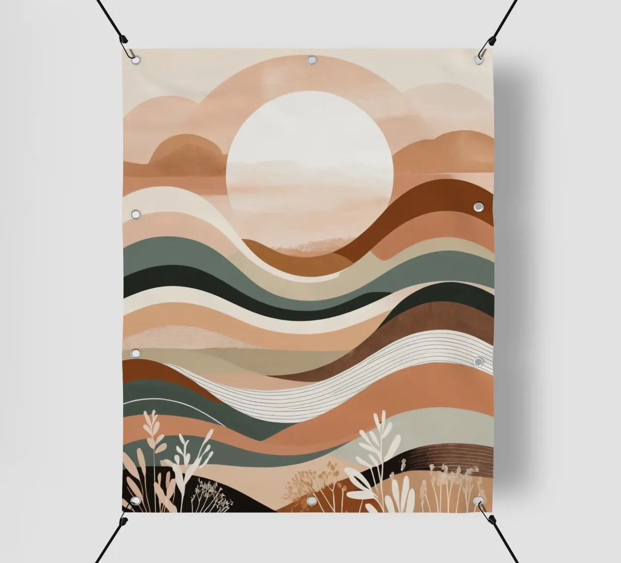 Orizzonti sereni al tramonto telo in pvc da Artistic-shop
