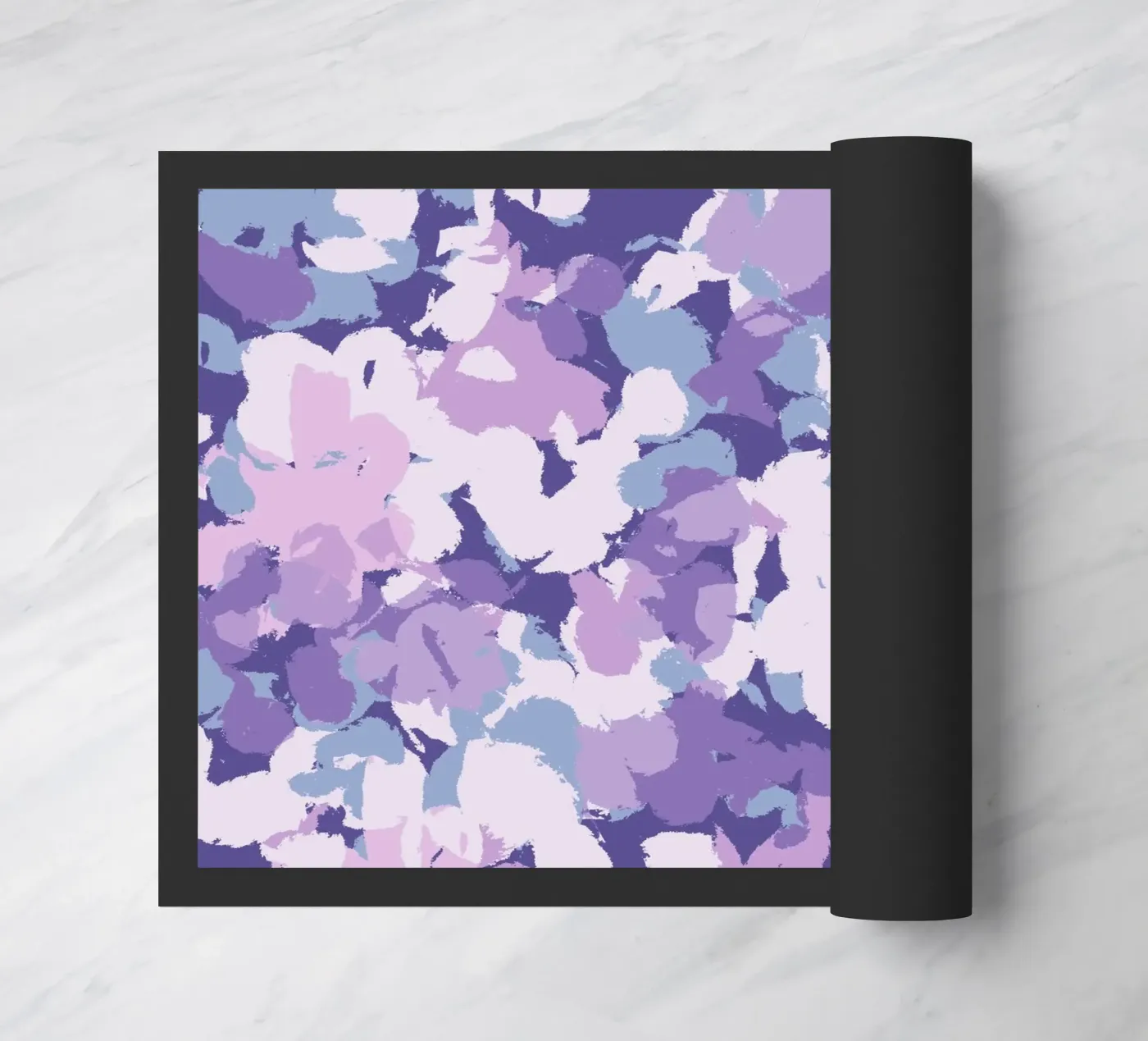 Purple Confetti Pattern Fußmatte von anisillustration