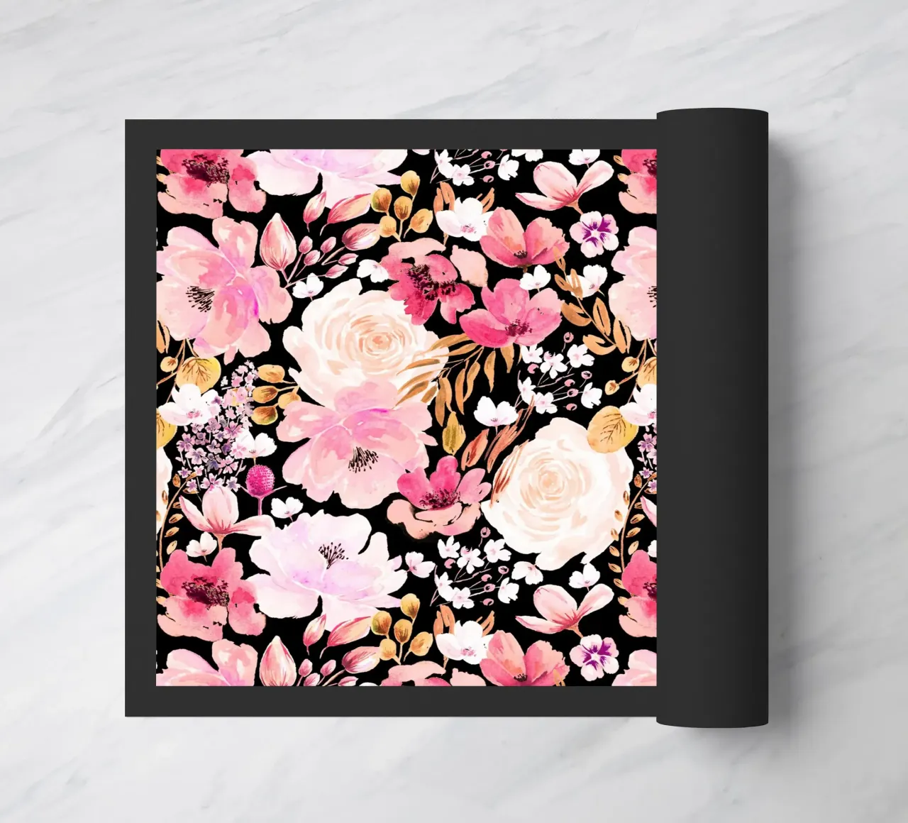 Floral Chaos Pattern Pink and Black zerbino da anisillustration