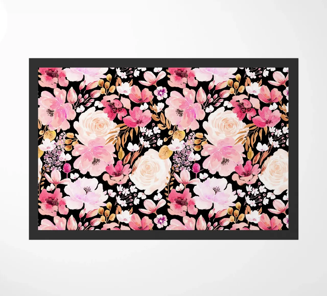 Floral Chaos Pattern Pink and Black zerbino da anisillustration