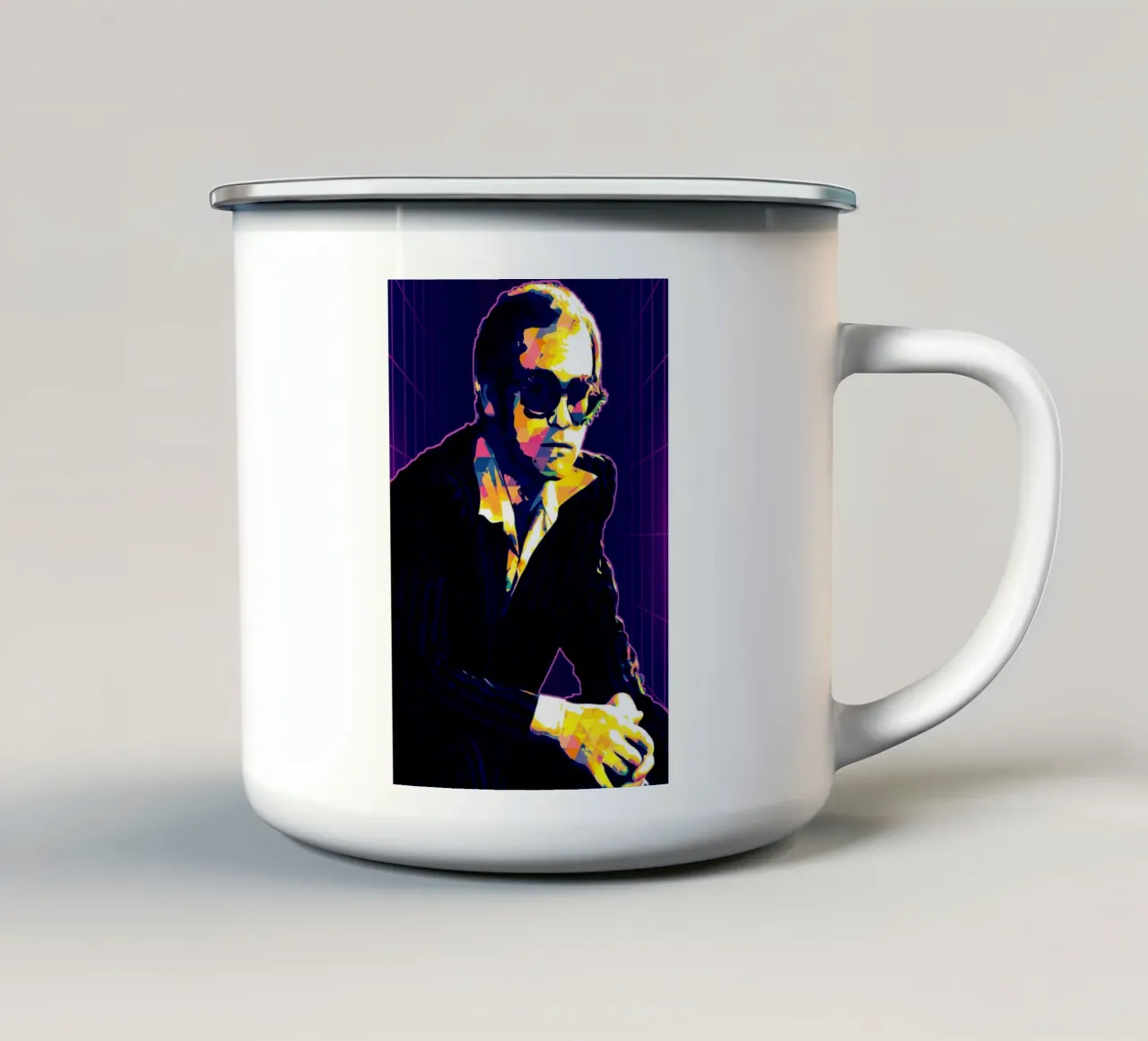 Arte di Elton John tazza in smalto da neonartroom