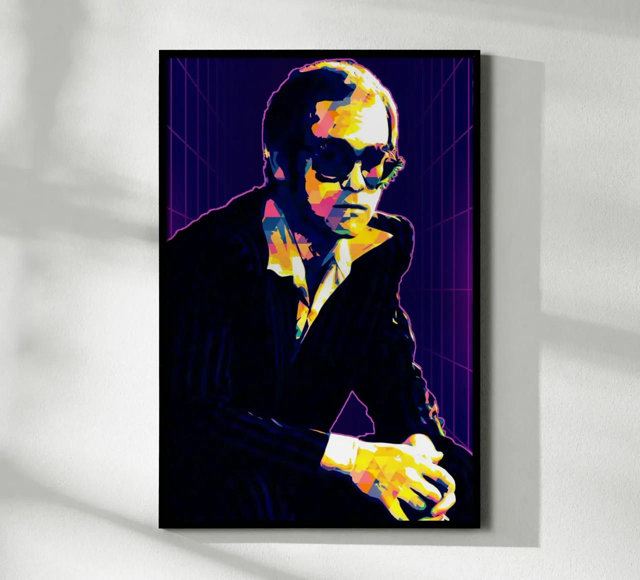 Arte di Elton John poster con telaio in legno da neonartroom