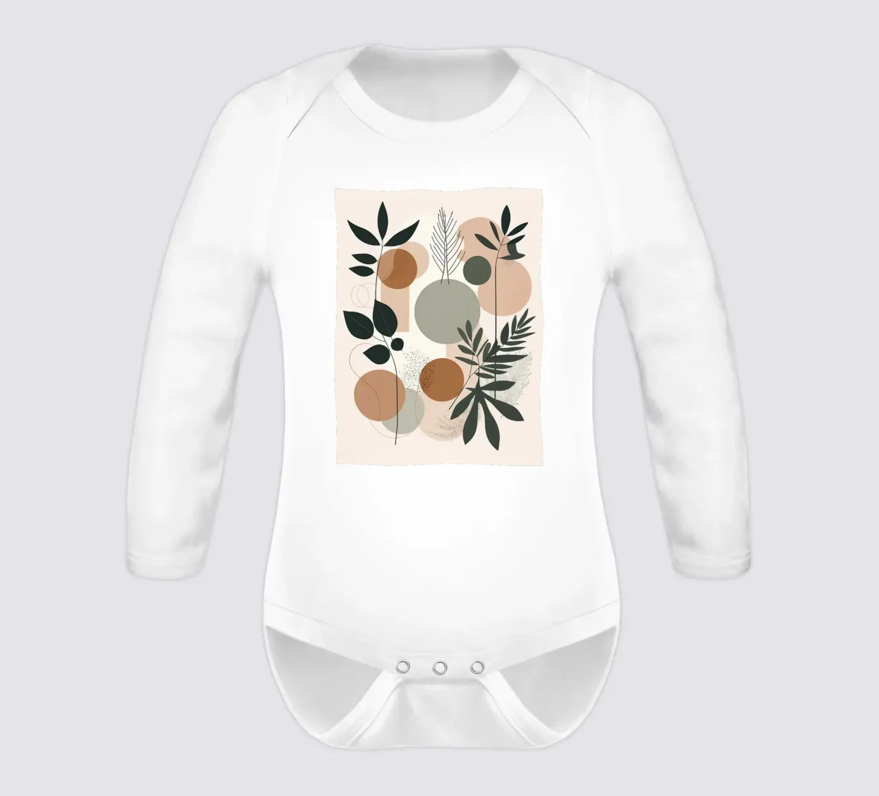 Abstrakte botanische Harmonie Langarm Babybody von Artistic-shop