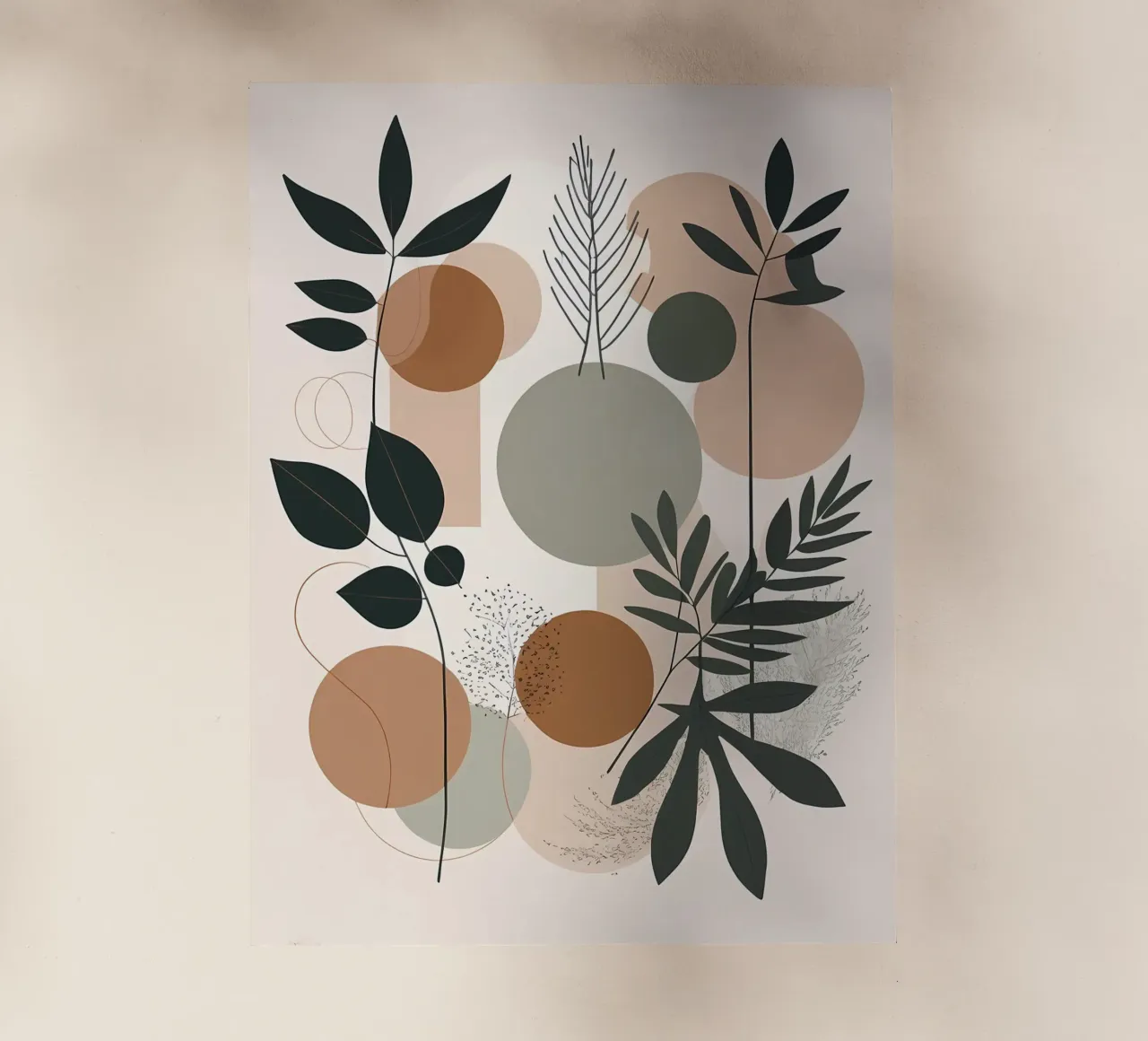 Abstrakte botanische Harmonie Backlit Folie von Artistic-shop