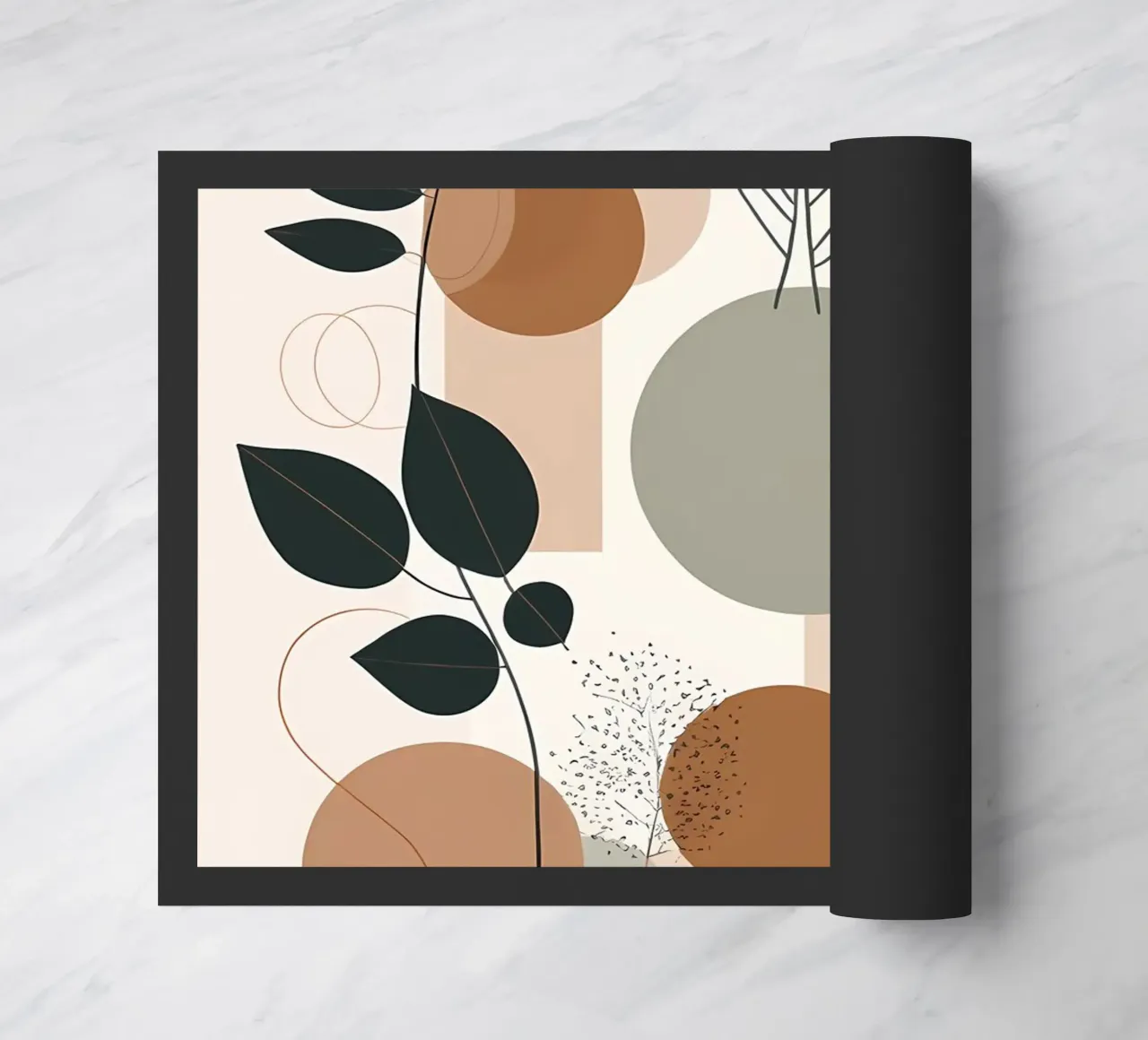 Abstract Botanical Harmony doormat by Artistic-shop