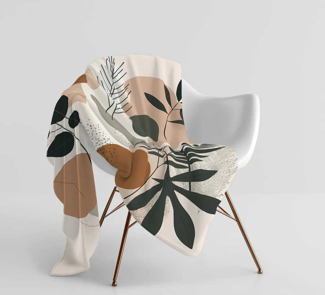 Abstract Botanical Harmony fleece blanket by Artistic-shop