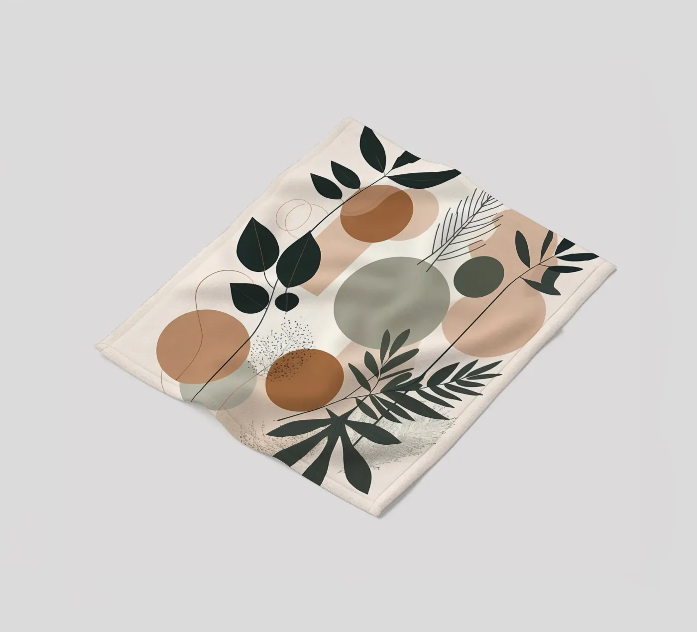 Abstract Botanical Harmony fleece blanket by Artistic-shop
