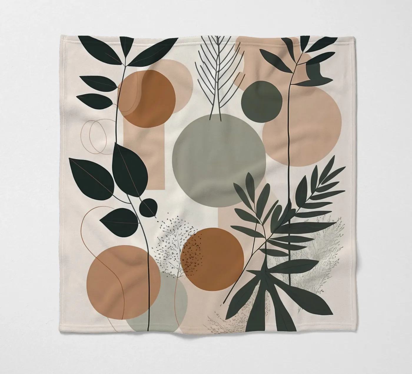 Abstract Botanical Harmony fleece blanket by Artistic-shop