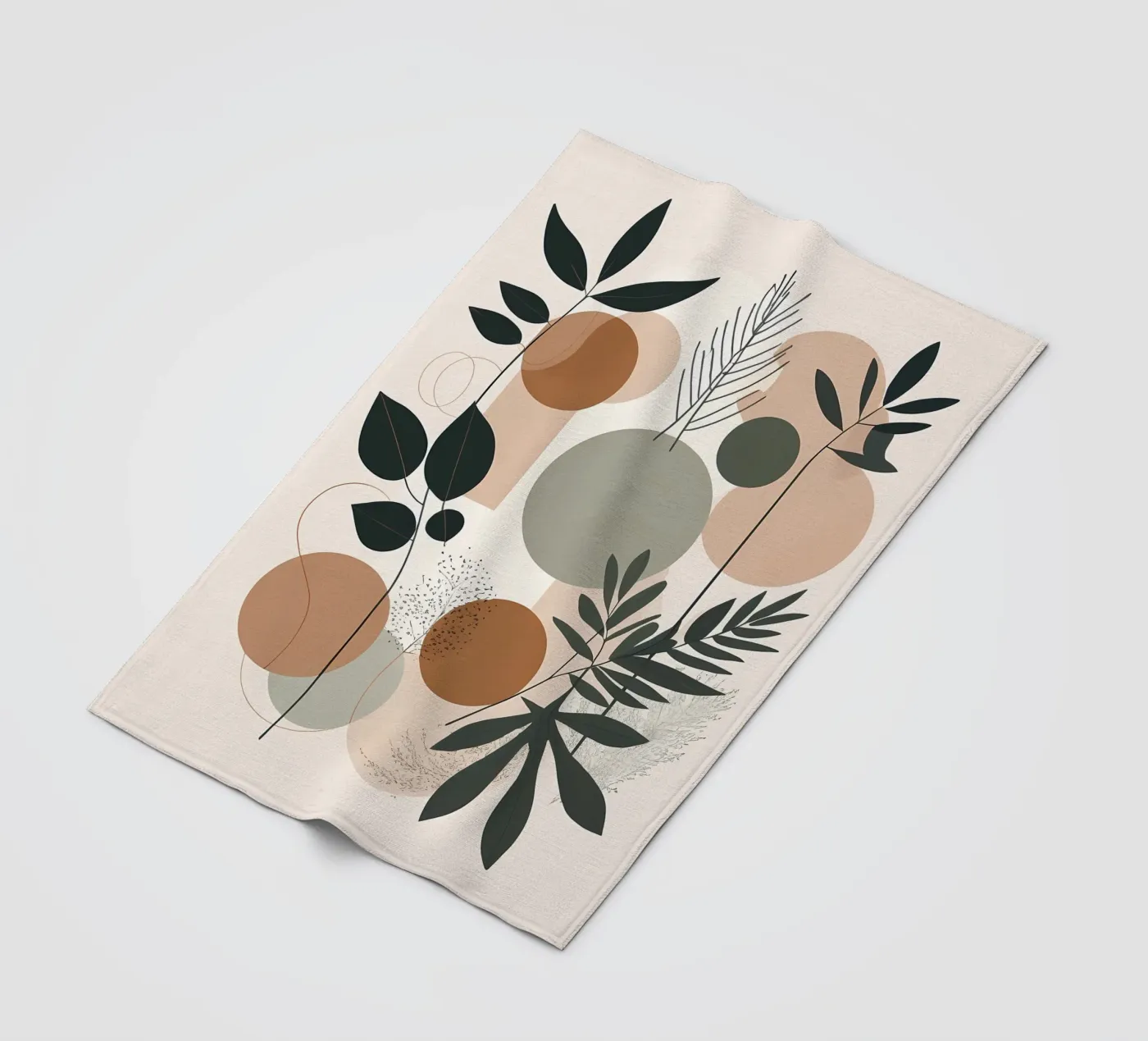 Abstract Botanical Harmony fleece blanket by Artistic-shop