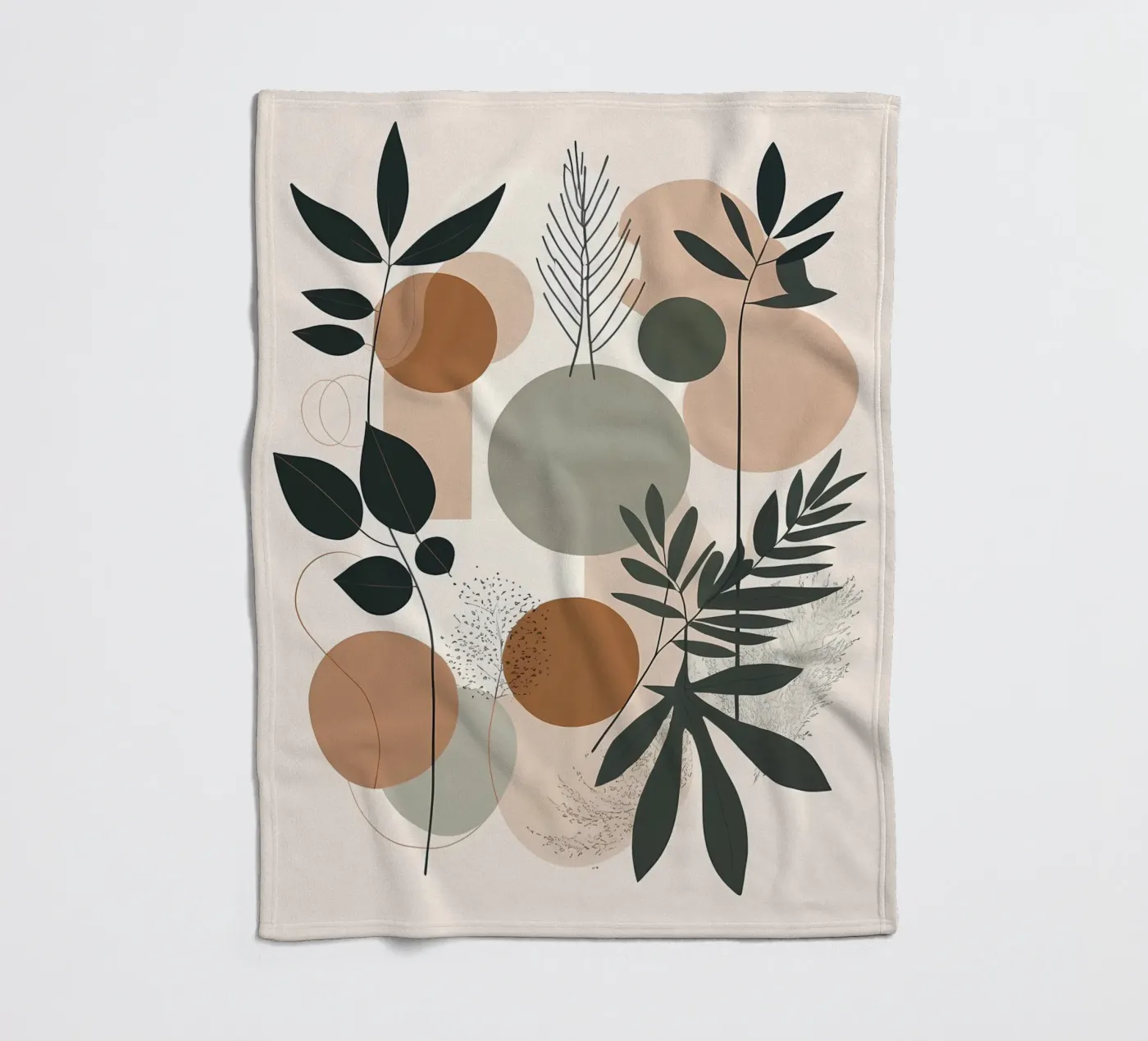 Abstract Botanical Harmony fleece blanket by Artistic-shop