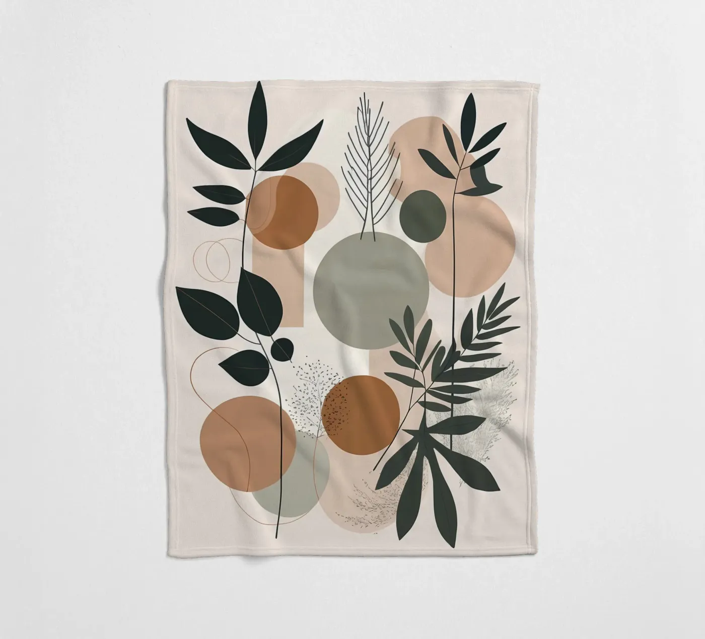Abstract Botanical Harmony fleece blanket by Artistic-shop