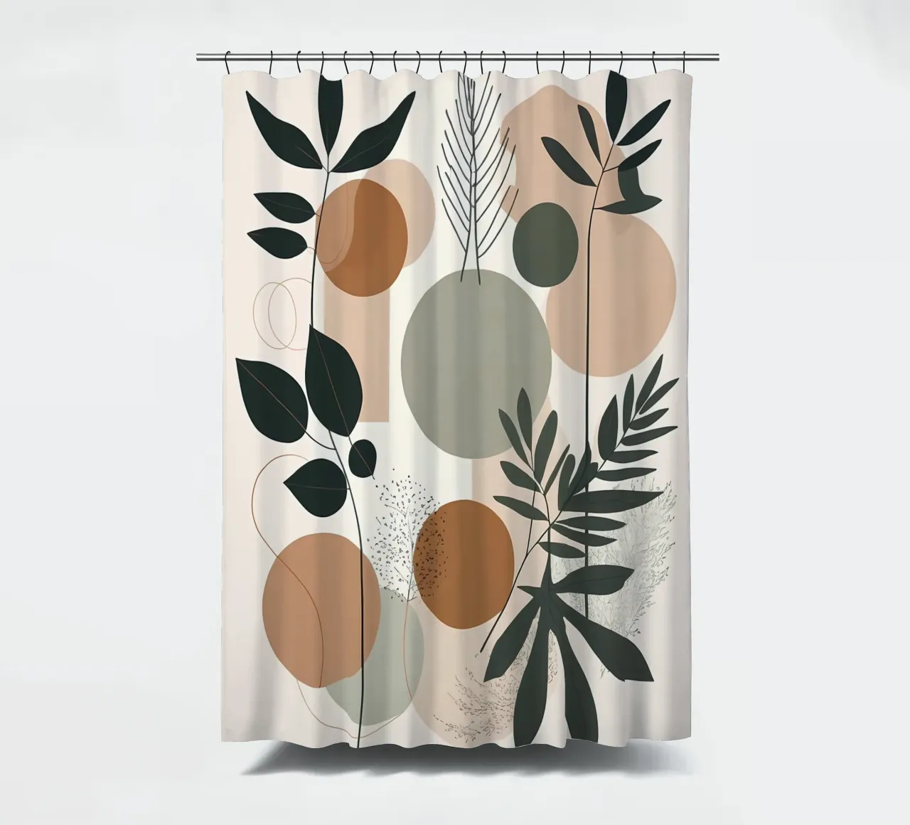 Abstract Botanical Harmony shower curtain by Artistic-shop