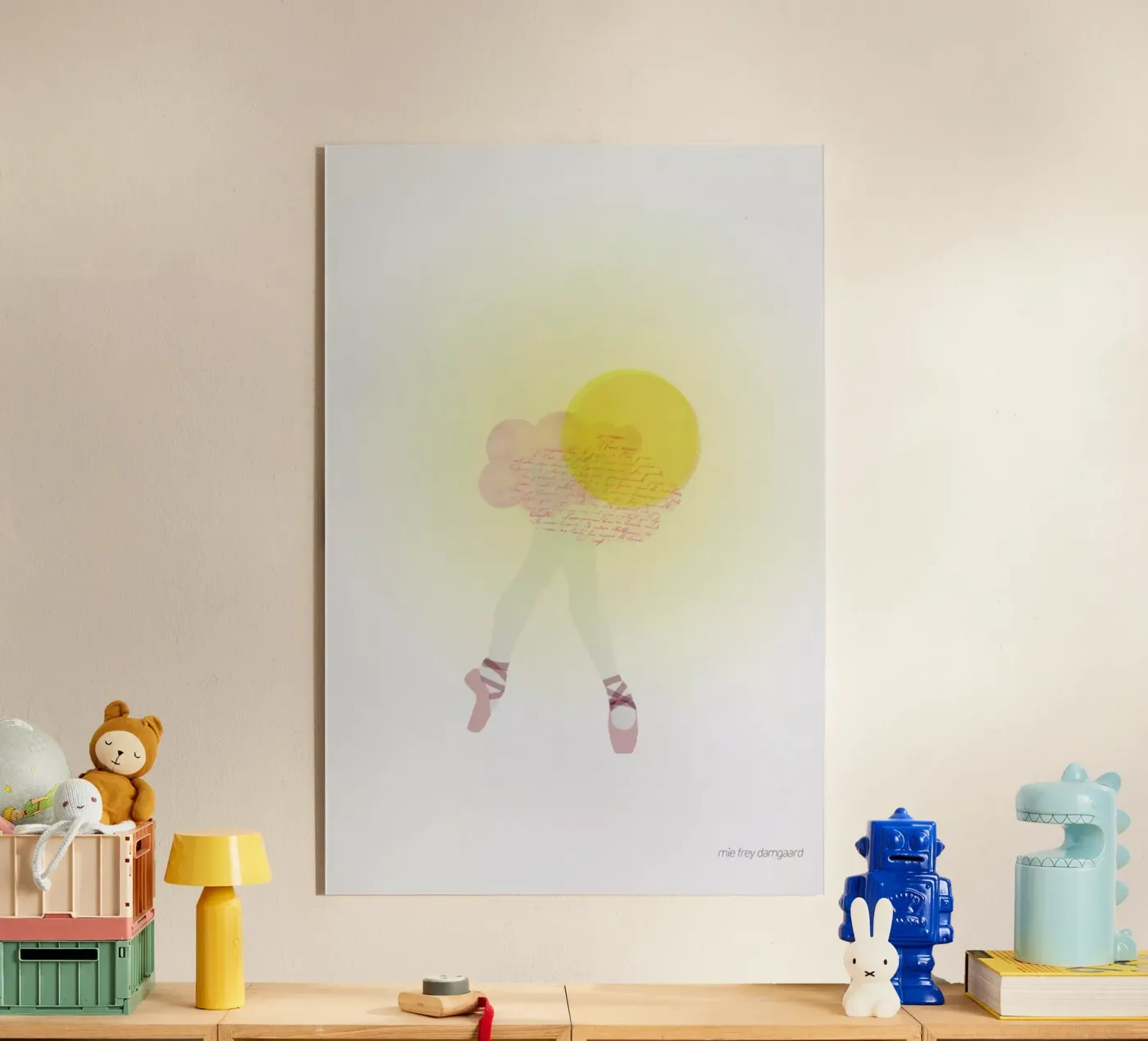 In Love acryl van Mie Frey Damgaard