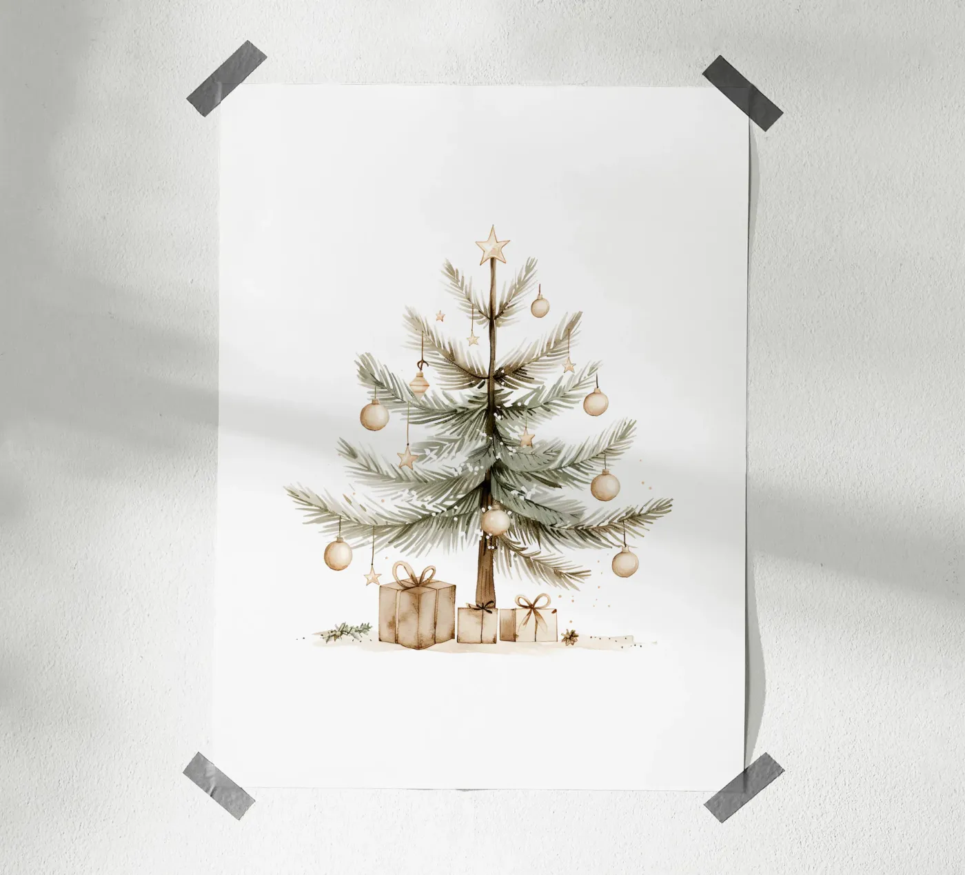 Weihnachtsbaum poster van artographieHome