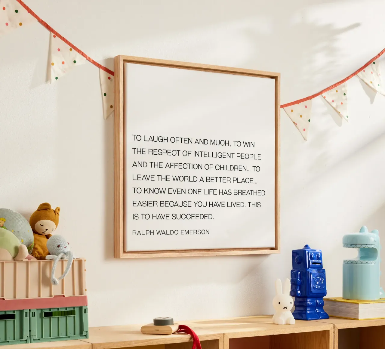 To laugh often quote canvas by Paigaam Studio